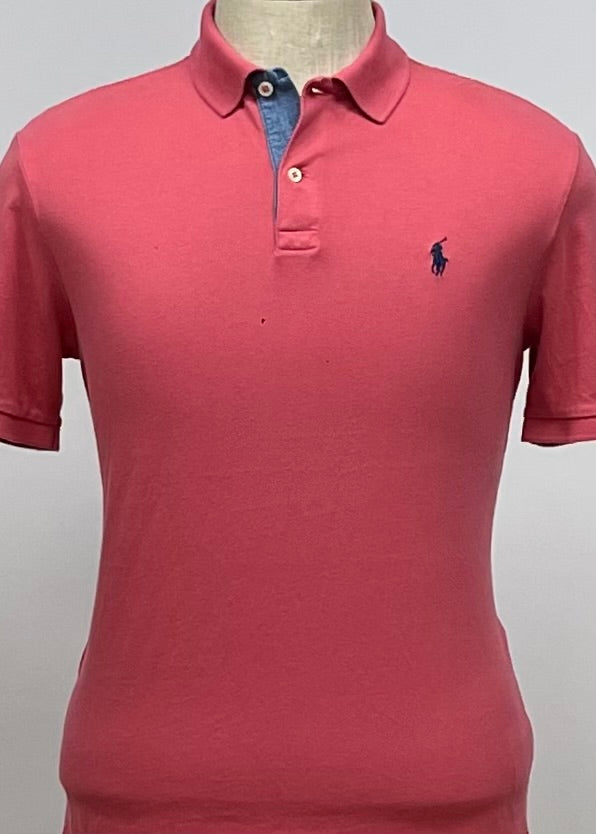 Camiseta Polo Ralph Lauren 🏇🏼 color rosado magenta Talla S Entalle Clásico