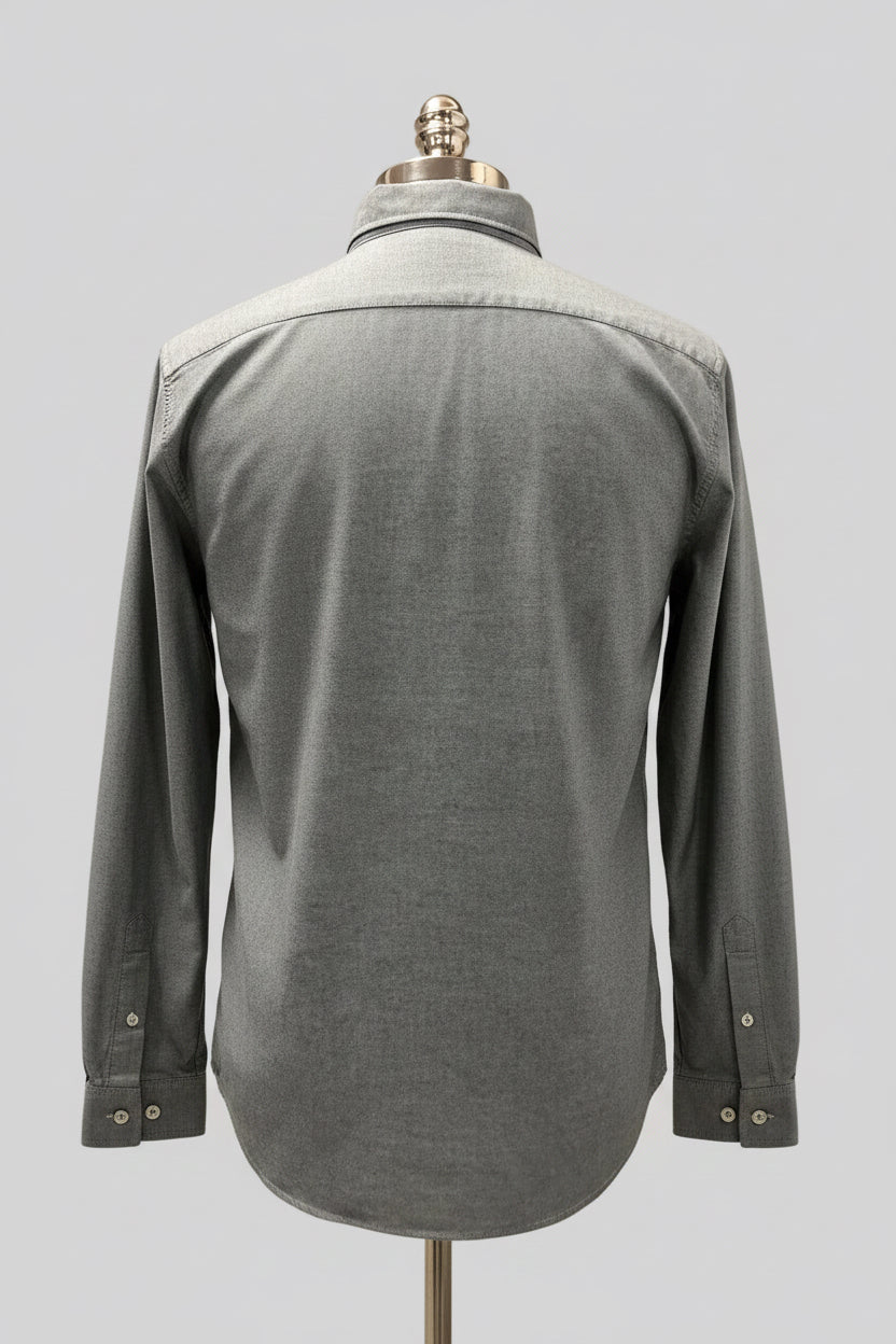 Camisa de botones Lacoste 🐊 Oxford color gris oscuro Talla L Entalle Regular