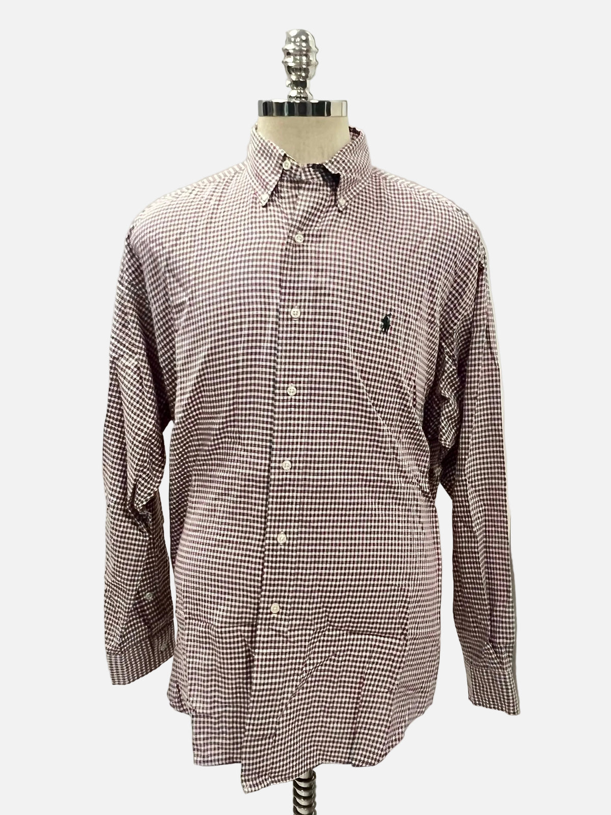Camisa de botones Polo Ralph Lauren 🏇🏼 con cuadros en color verde oscuro, rojo y blanco Talla XL Entalle Regular