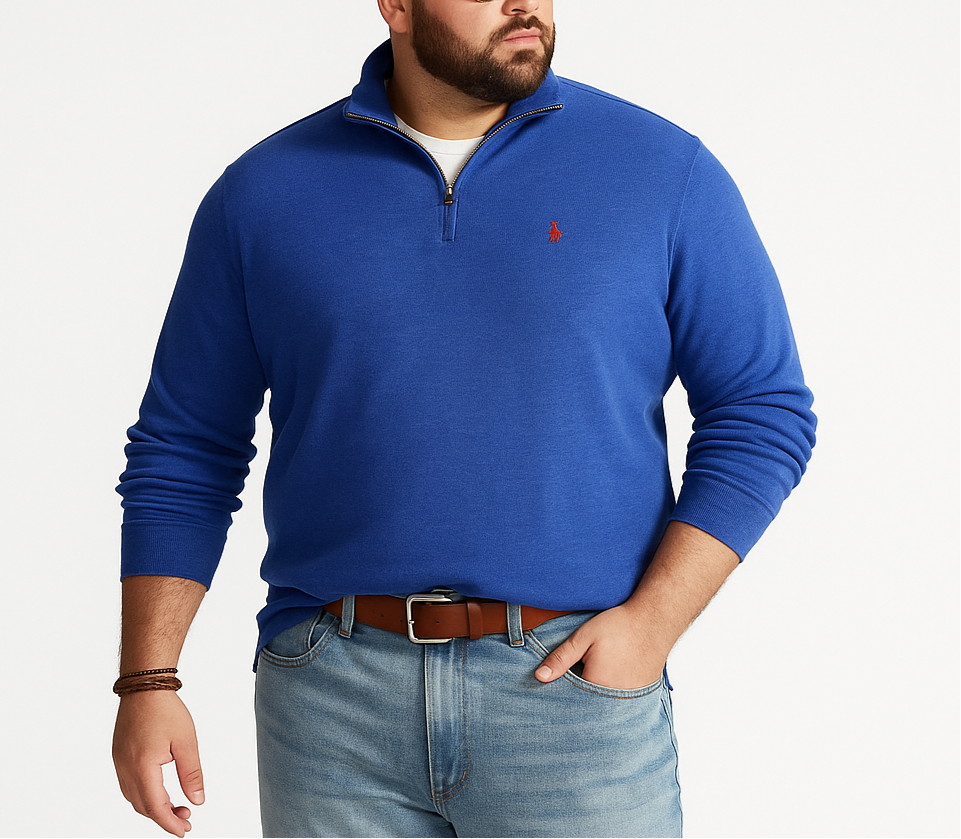 Sueter Jersey Polo Ralph Lauren 🏇🏼 color celeste con logo en rojo Talla XXL