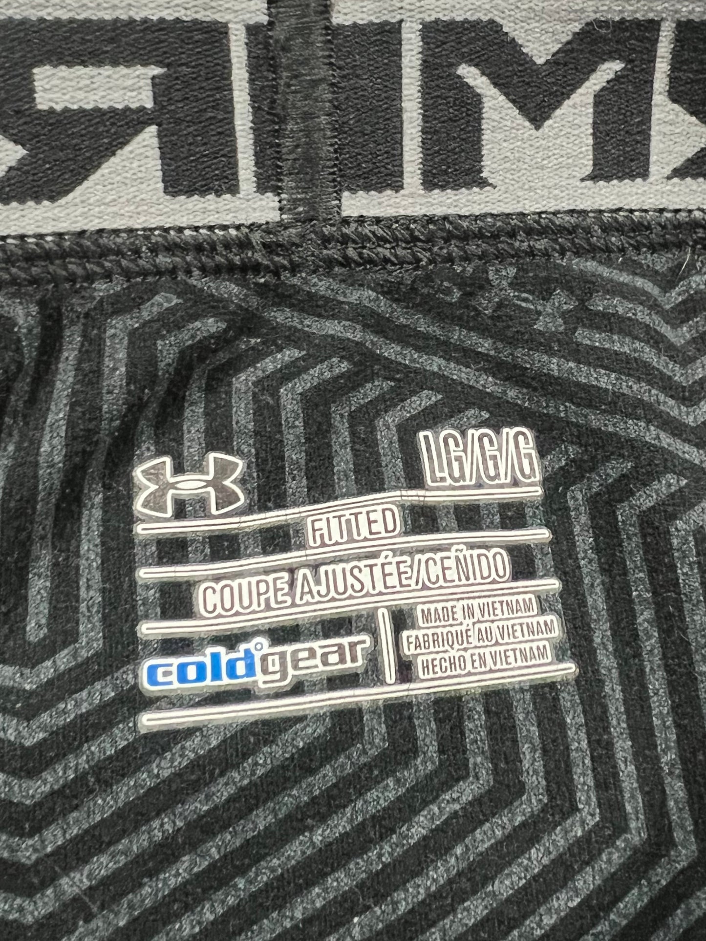 Malla de entrenamiento licra Under Armour 🏋🏽 Pro Dri-FIT para hombre en Color Negro y cintura negro y gris Talla L