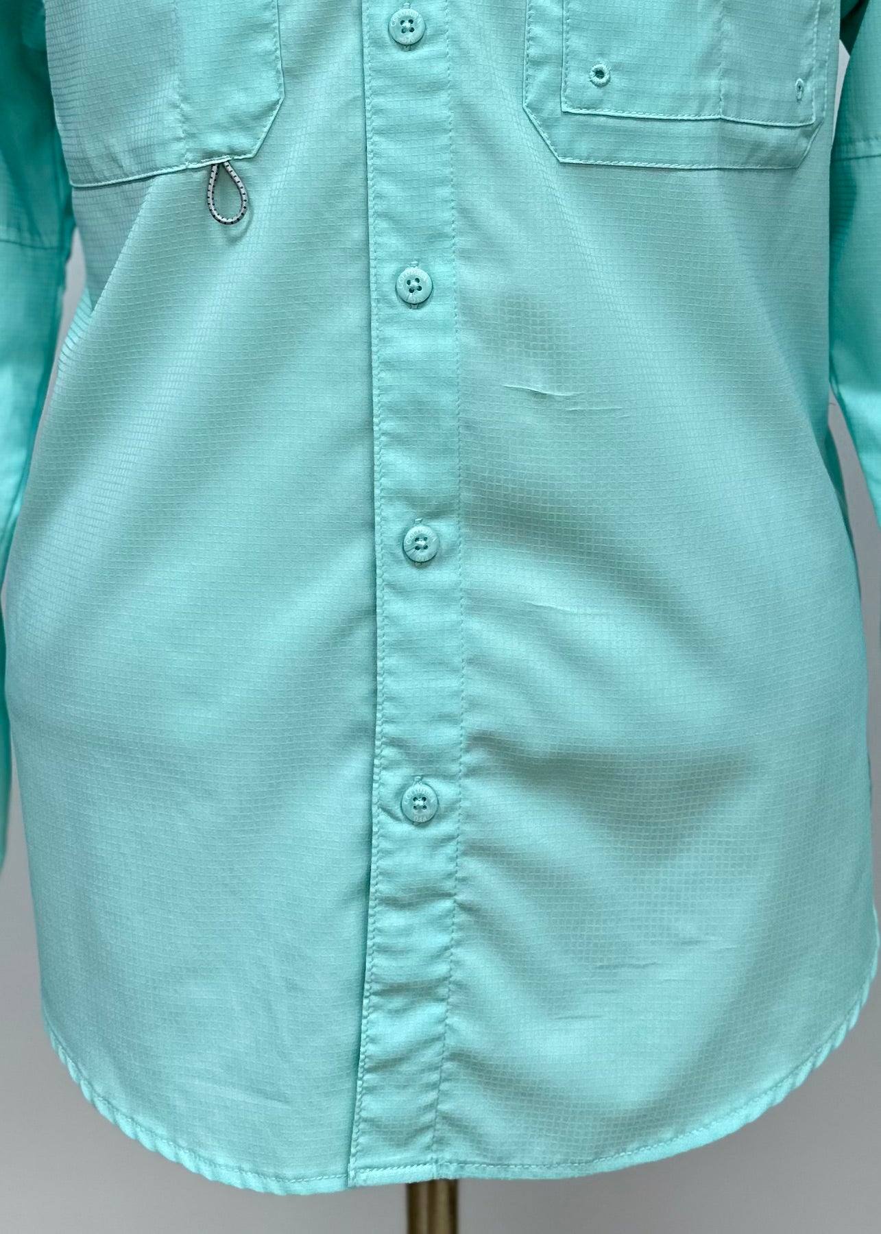 Camisa Columbia 🔹color turquesa con Omni Shade Manga larga Talla M (ver descripción)