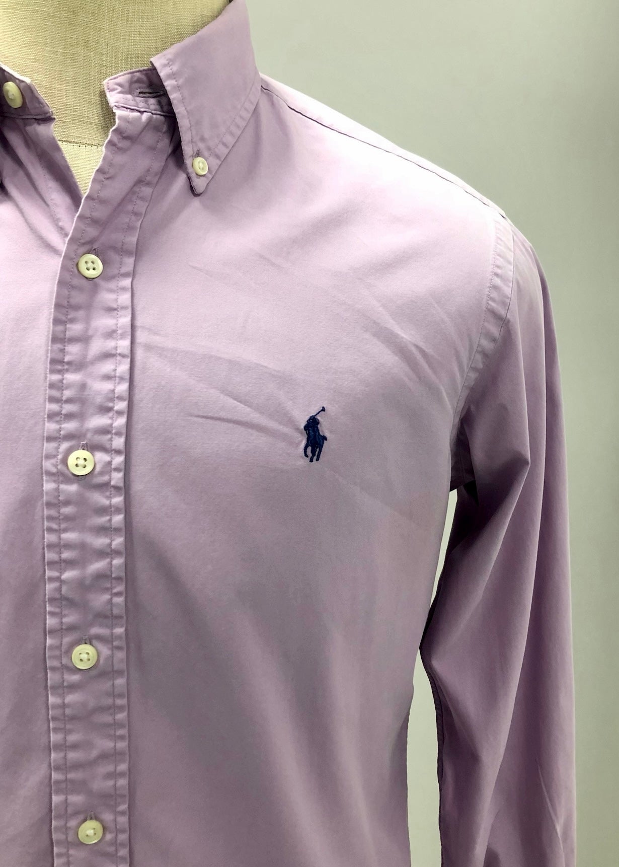 Camisa de botones Polo Ralph Lauren 🏇🏼  en color lila Talla S Entalle Clásico (ver descripción)