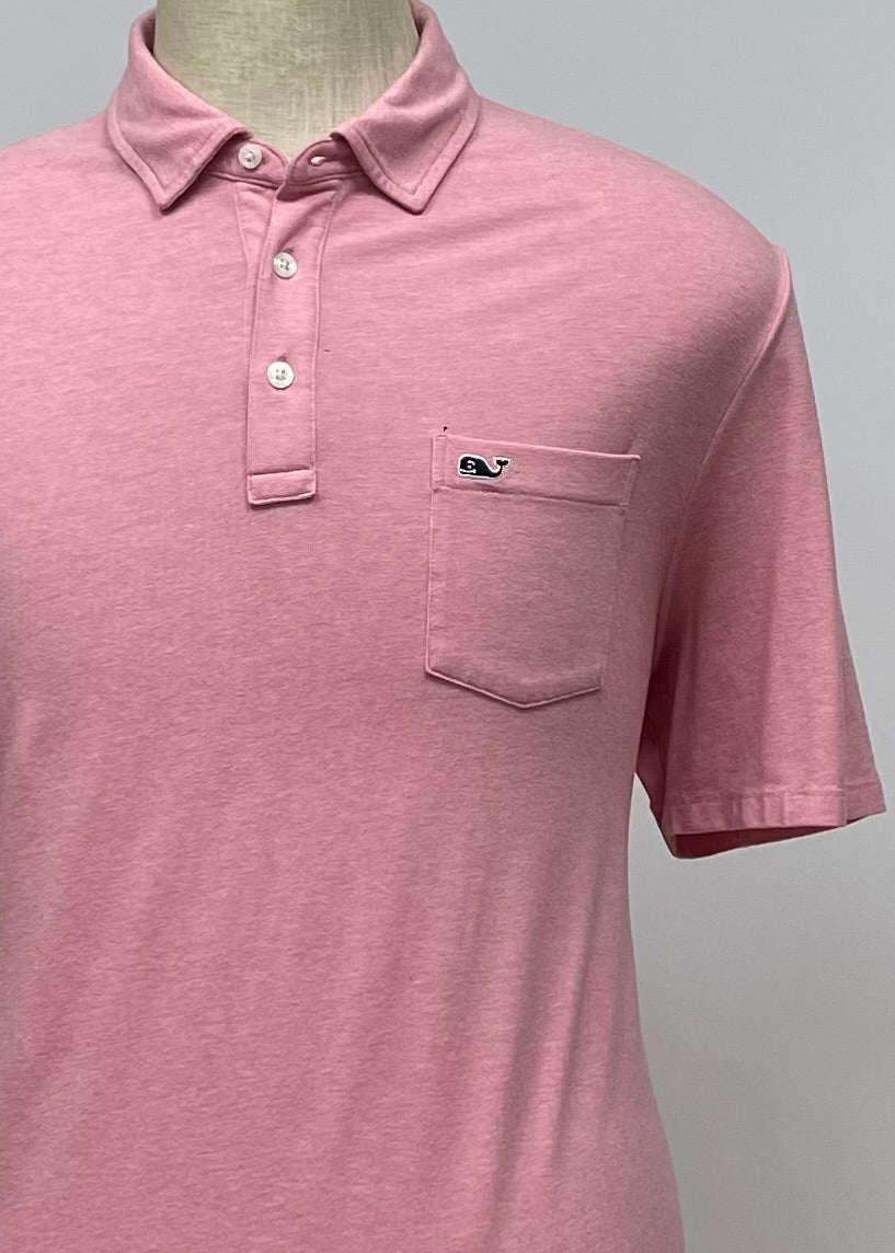 Camiseta Polo Vineyard Vines 🐳 color rosado claro Talla L Entalle Regular