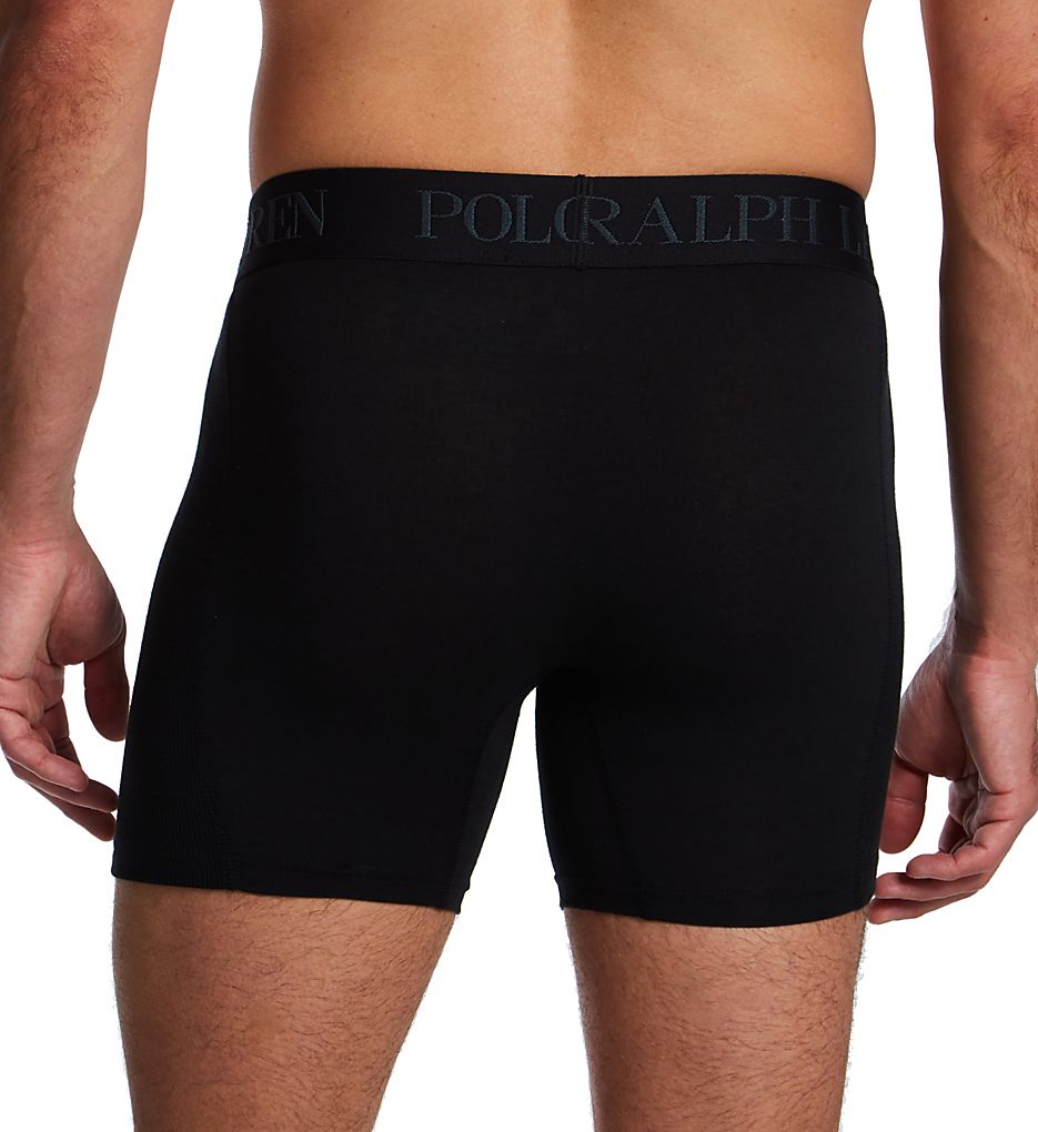 Paquete de 3 Boxer Briefs Polo Ralph Lauren 🏇🏼 4D Flex Tela algodón stretch color negro Talla L