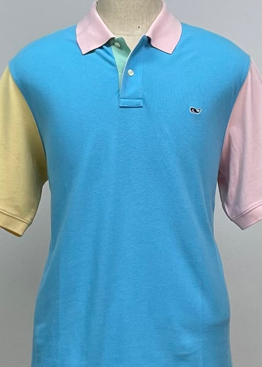 Camiseta Polo Vineyard Vines 🐳 con diseño de franjas multicolor Talla L Entalle Regular