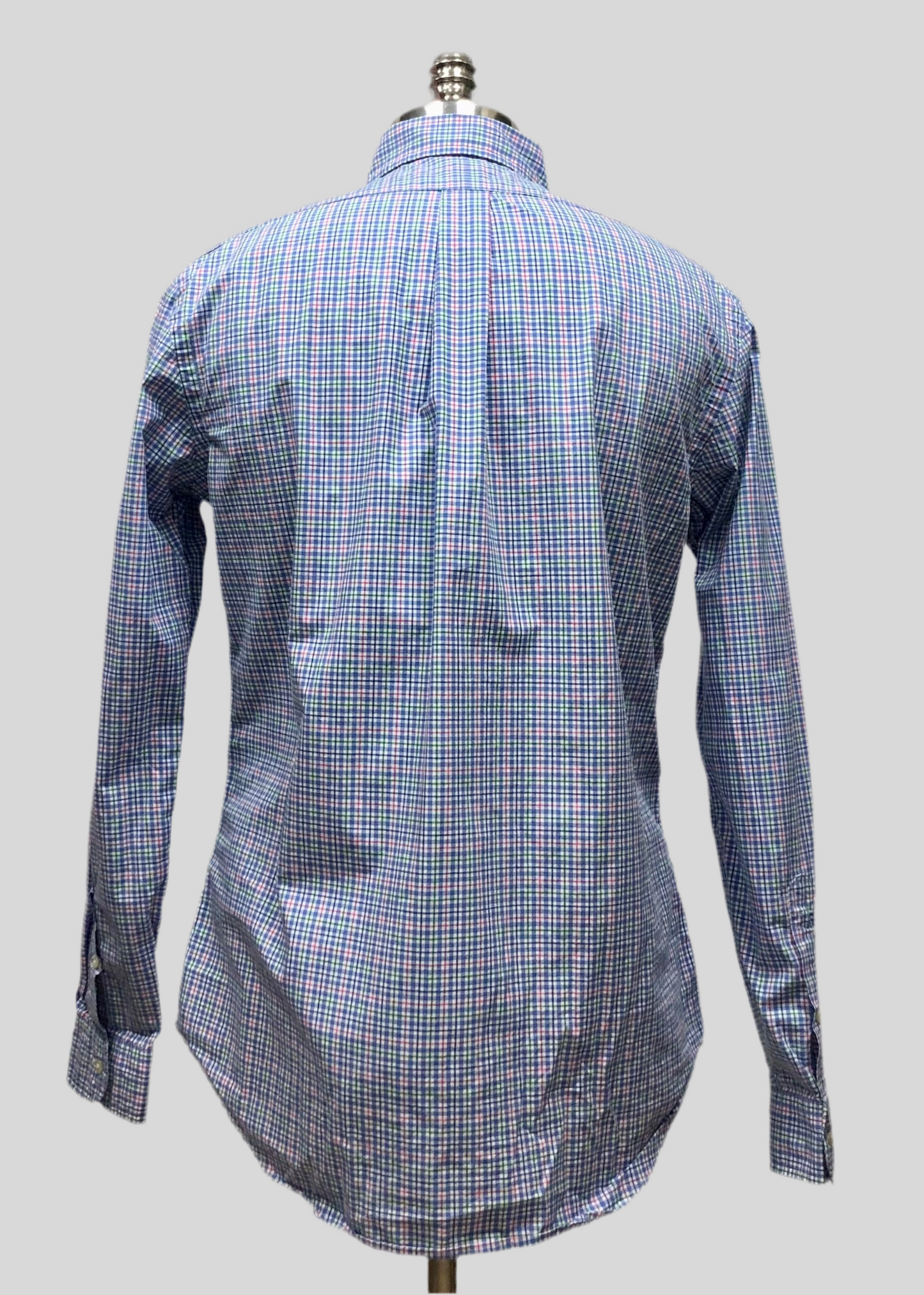Camisa Polo Ralph Lauren 🏇🏼 color blanco con patron de cuadros rosado, verde y celeste Talla M Entalle Regular