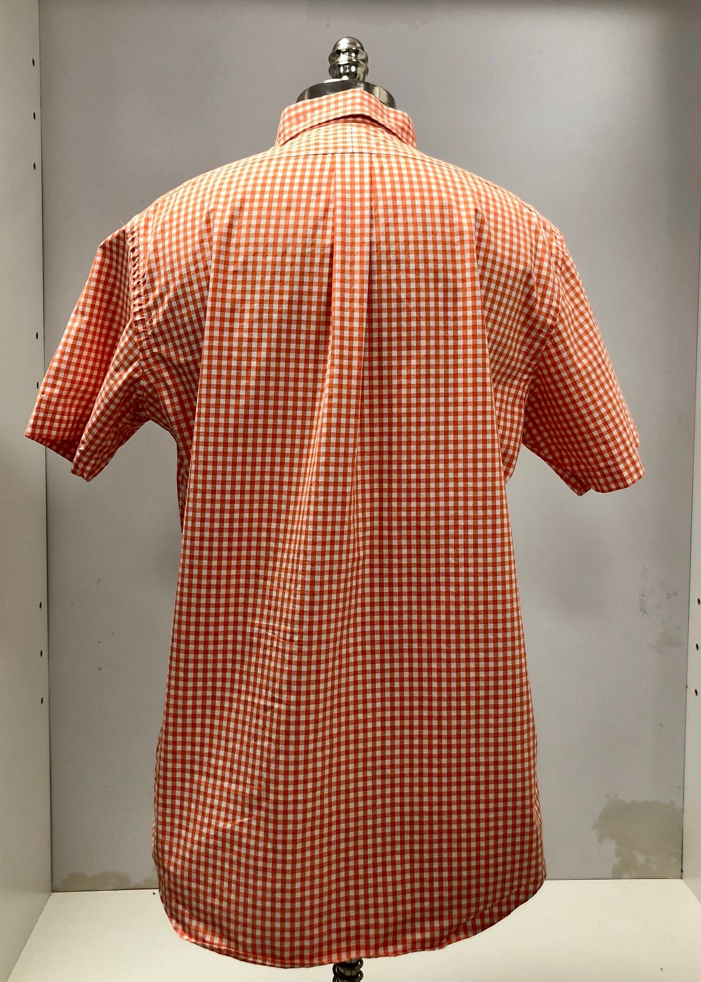 Camisa de botones Polo Ralph Lauren 🏇🏼 con patron de cuadros gingham naranja y blanco Talla L Entalle Regular