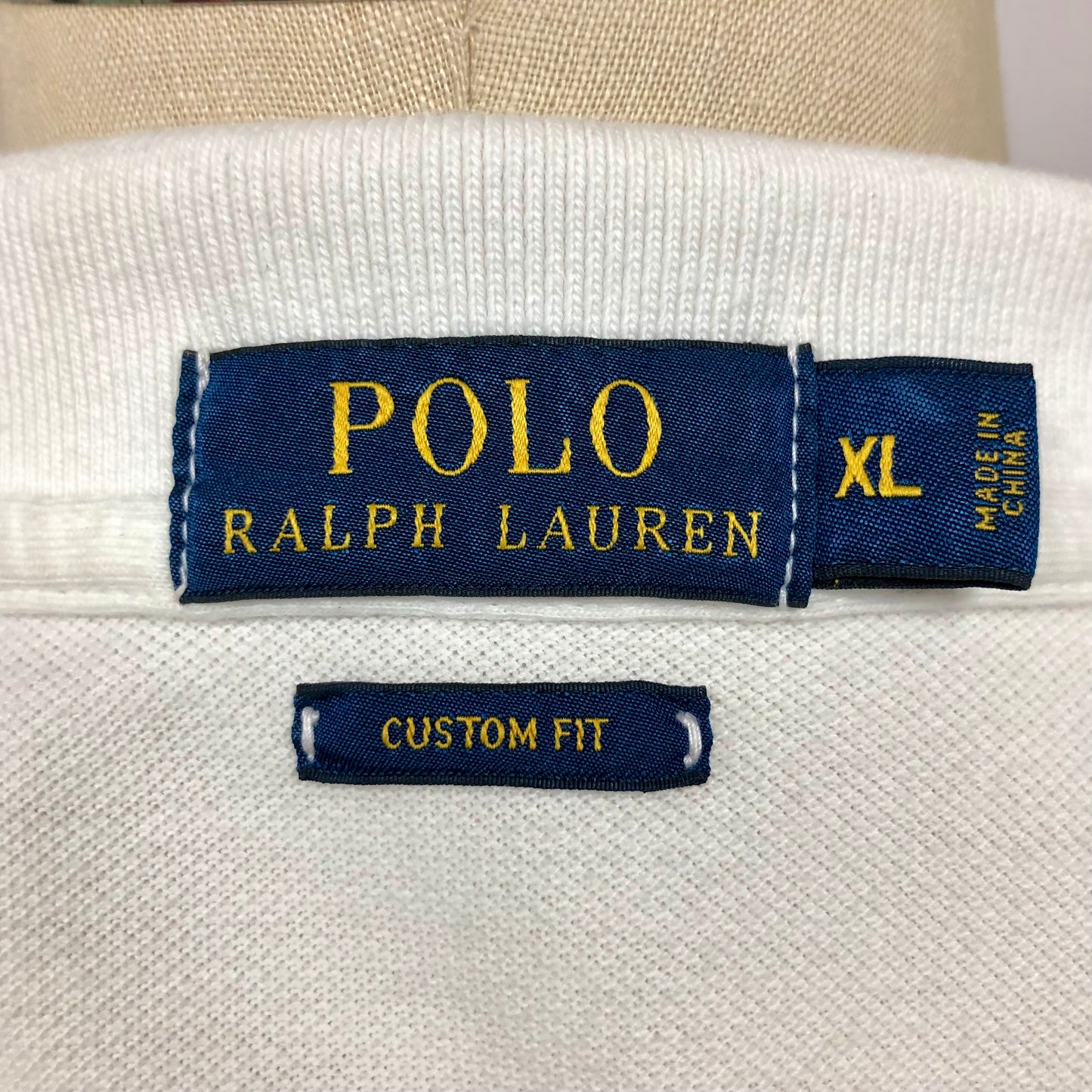Camiseta Polo Ralph Lauren 🏇🏼con diseño degradado en blanco y azul Talla XL Entalle Custom Fit (ver descripción)