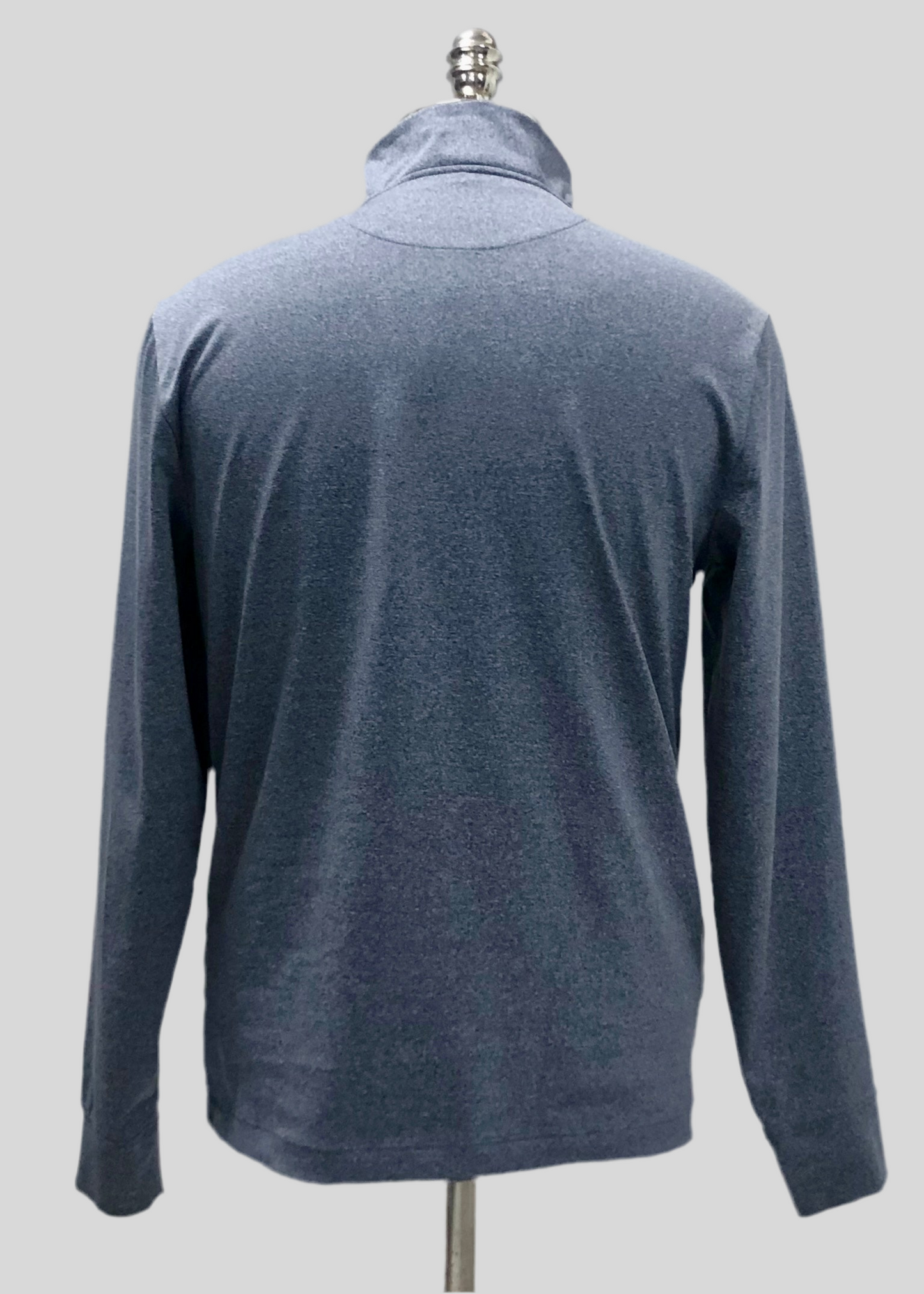 Sueter Jersey Vineyard Vines 🐳 Performance color gris con zipper rojo Talla S