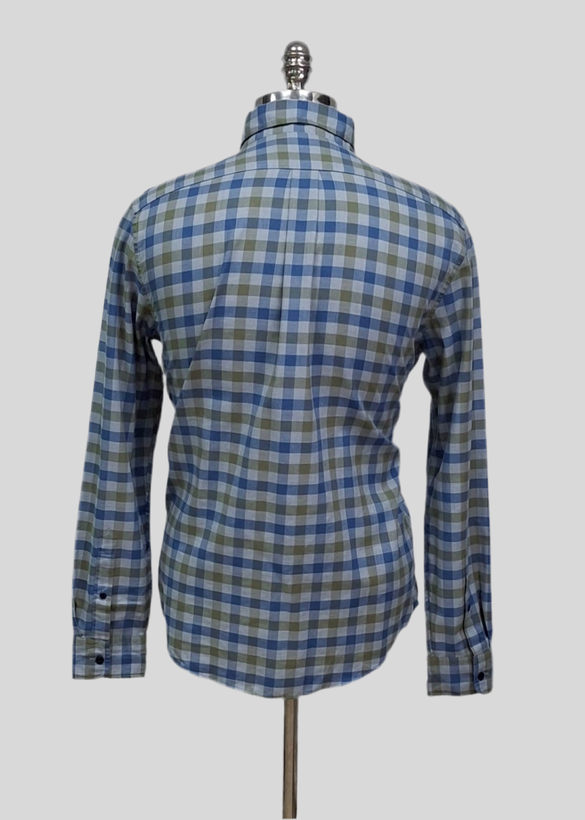 Camisa de botones Vineyard Vines 🐳 de cuadros en color azul, verde oscuro y gris Talla M Entalle Slim Fit