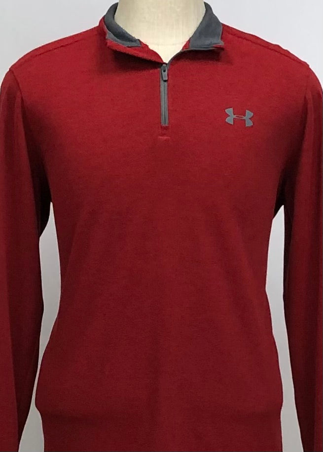 Sueter Jersey Under Armour 🏋🏽 color rojo degradado y logo en color gris Talla L