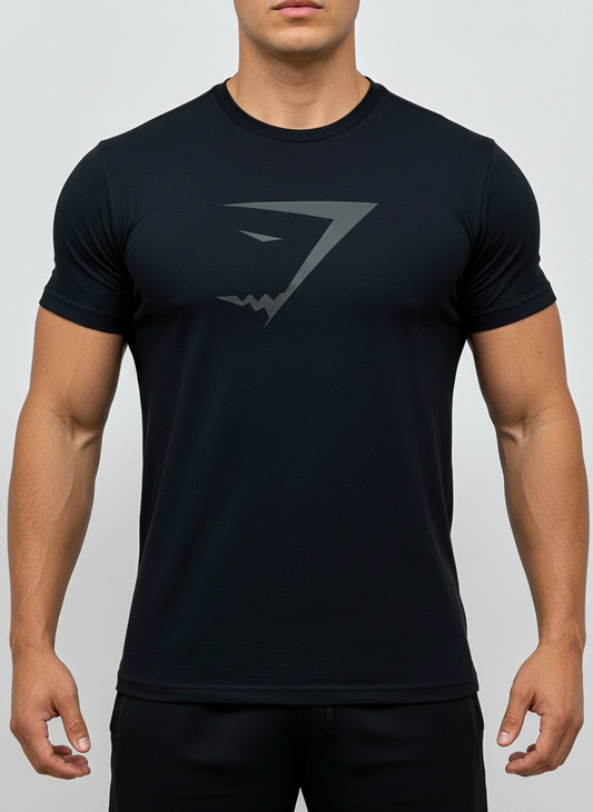 Camiseta de entrenamiento cuello redondo Gymshark 🏋🏽 color negro manga corta Talla L