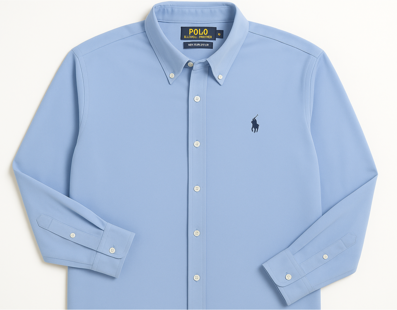 Camisa de botones Polo Ralph Lauren 🏇🏼 Performance en color celeste Talla XXL Entalle Clásico
