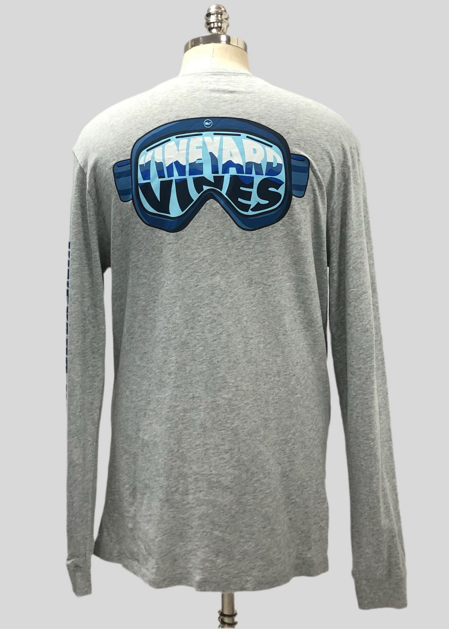 Camiseta cuello redondo Vineyard Vines 🐳 color gris claro con Diseño de lentes Talla M