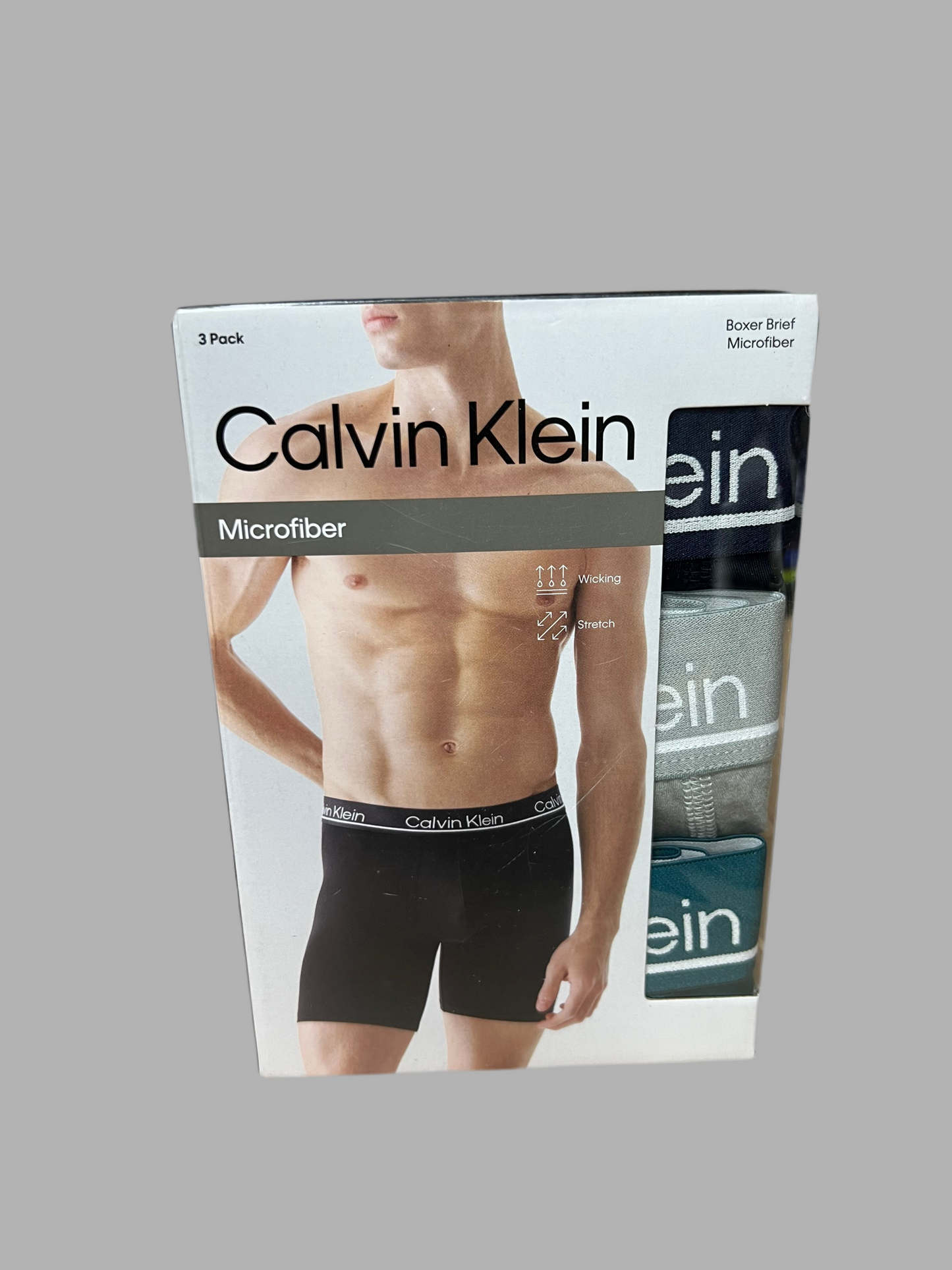 Paquete de 3 Calzoncillos tipo Boxer Calvin Klein de Microfibra - Tela ligera en Talla XL