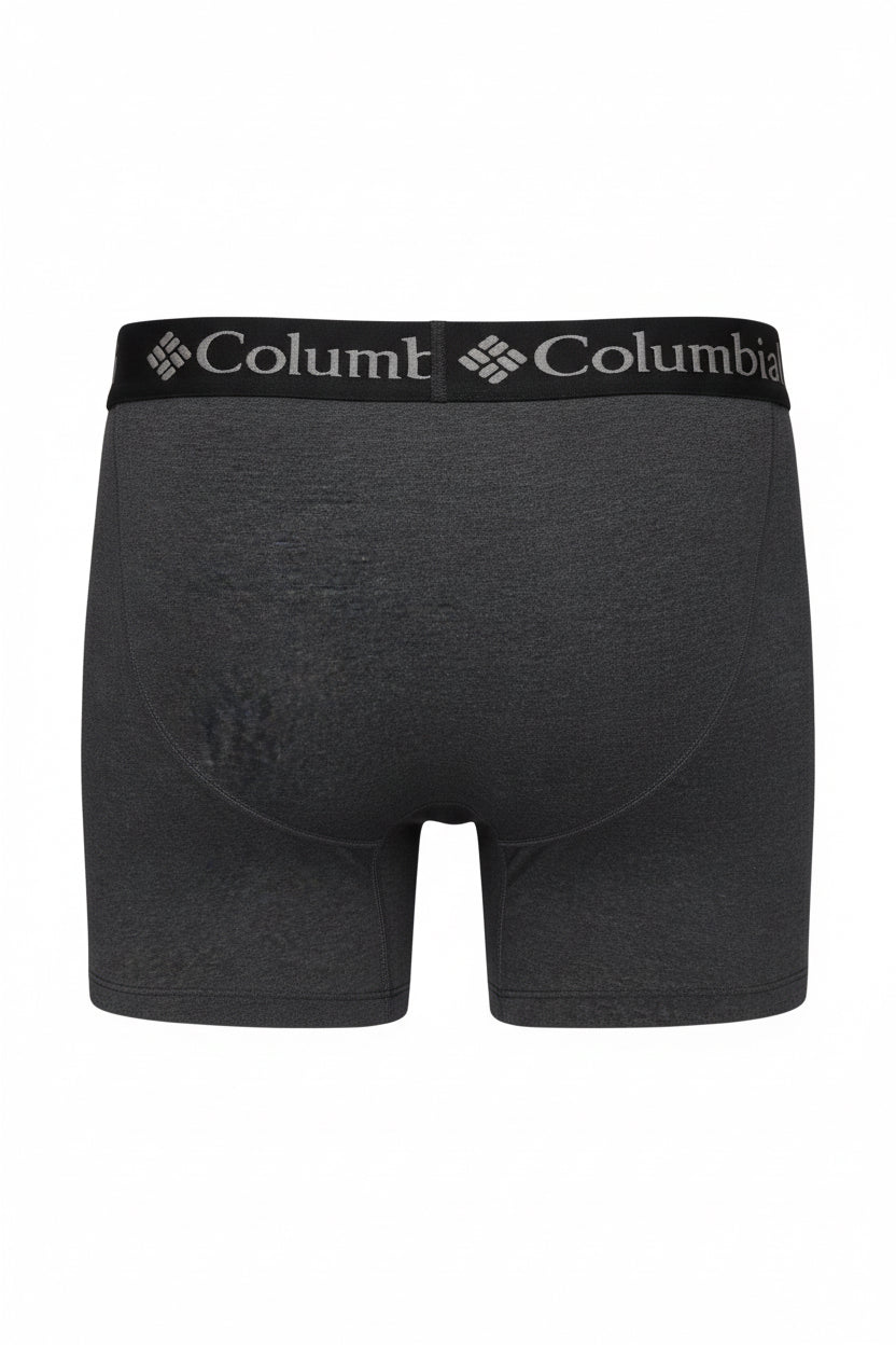 Paquete de 2 Boxers Briefs Columbia 🔷 Tela de algodón stretch color gris oscuro Talla XL