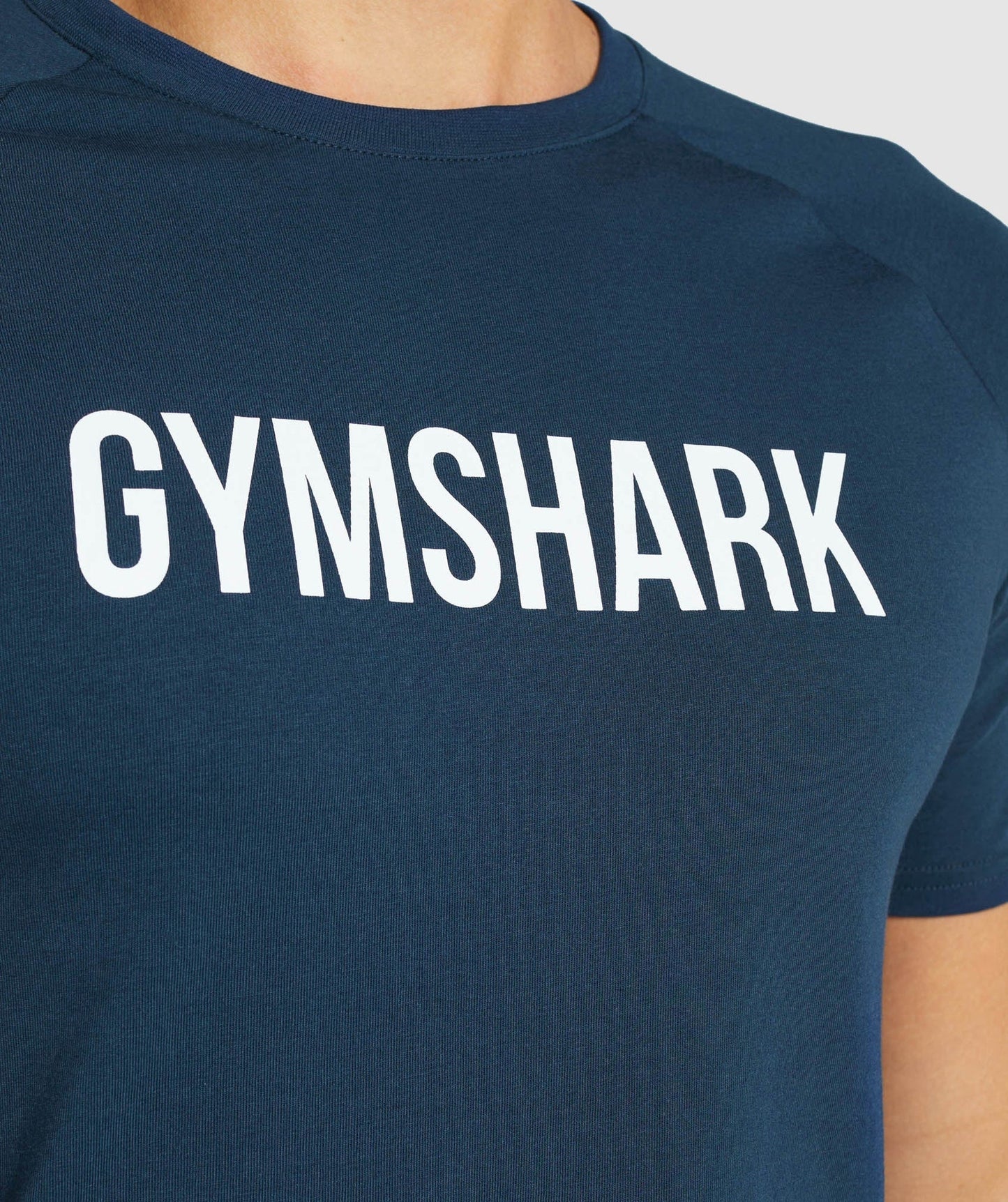 Camiseta de compresión Gymshark 🏋🏽 color azul oscuro y logo en blanco Talla Small