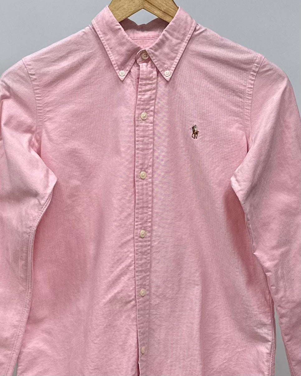 Camisa de mujer Polo Ralph Lauren 🏇🏼 Oxford en color salmon Talla S Entalle Slim Fit