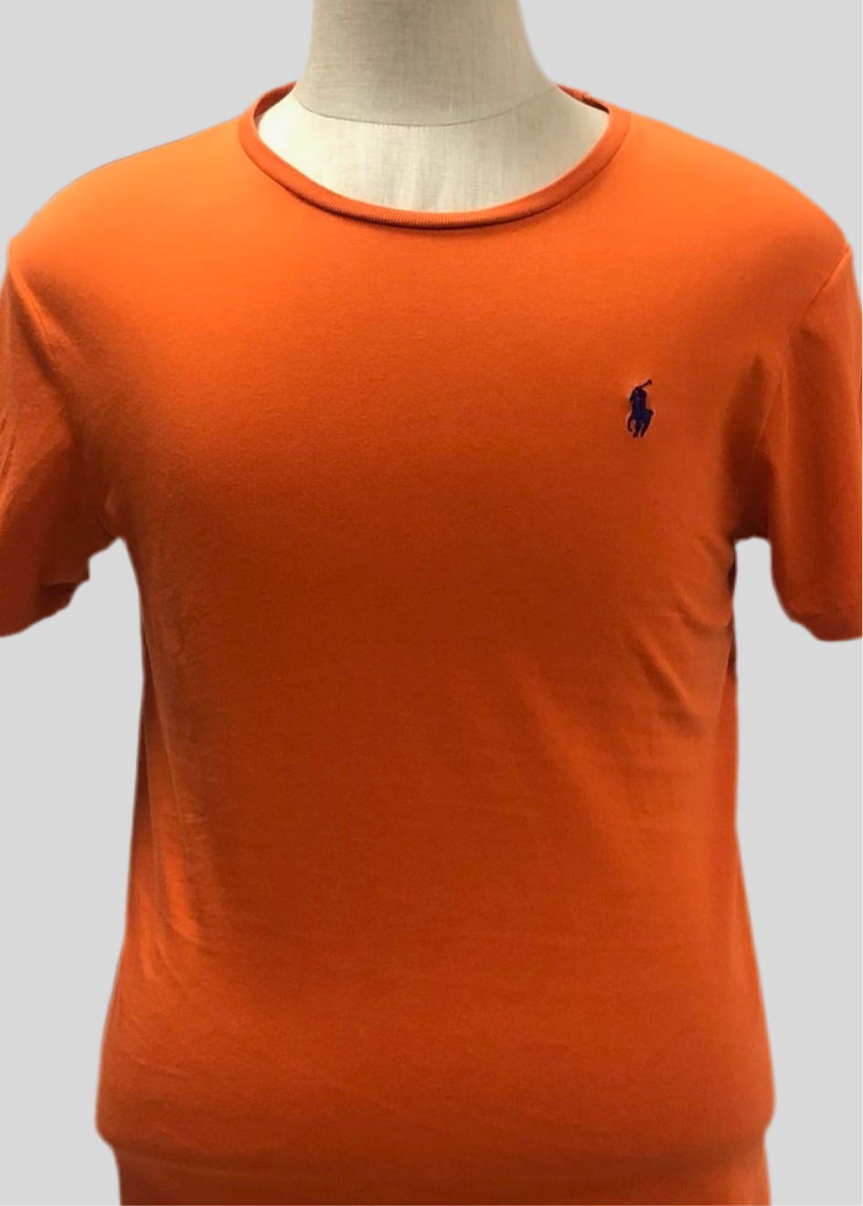 Camiseta cuello redondo Polo Ralph Lauren 🏇🏼 color naranja intenso Talla M Entalle Regular (ver descripción)