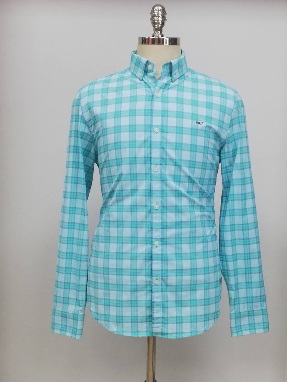 Camisa de botones Vineyard Vines 🐳 color celeste de cuadros en color turquesa y rosado Talla M Entalle Slim Fit