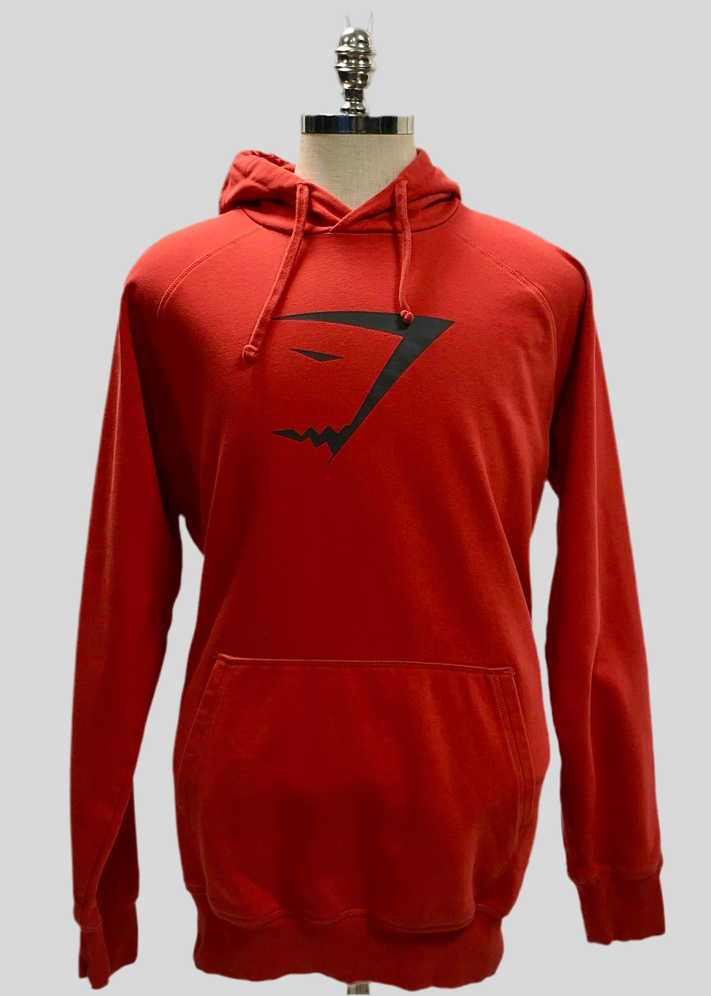 Sudadera Hoodie con capucha Gymshark 🏋🏽 color rojo naranja y logo negro Talla XL