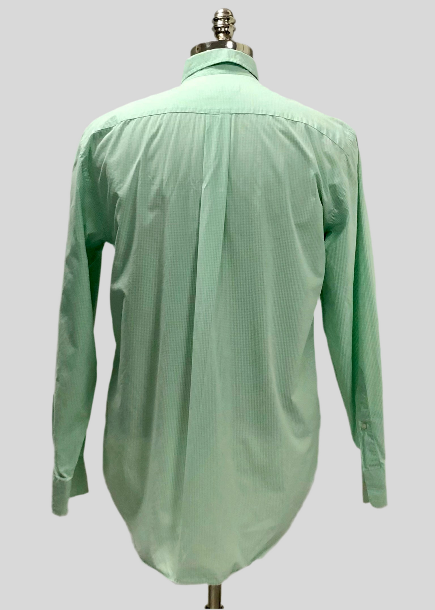 Camisa de botones Vineyard Vines 🐳 de cuadros finos en color verde claro y blanco Talla M Entalle Regular (ver descripción)