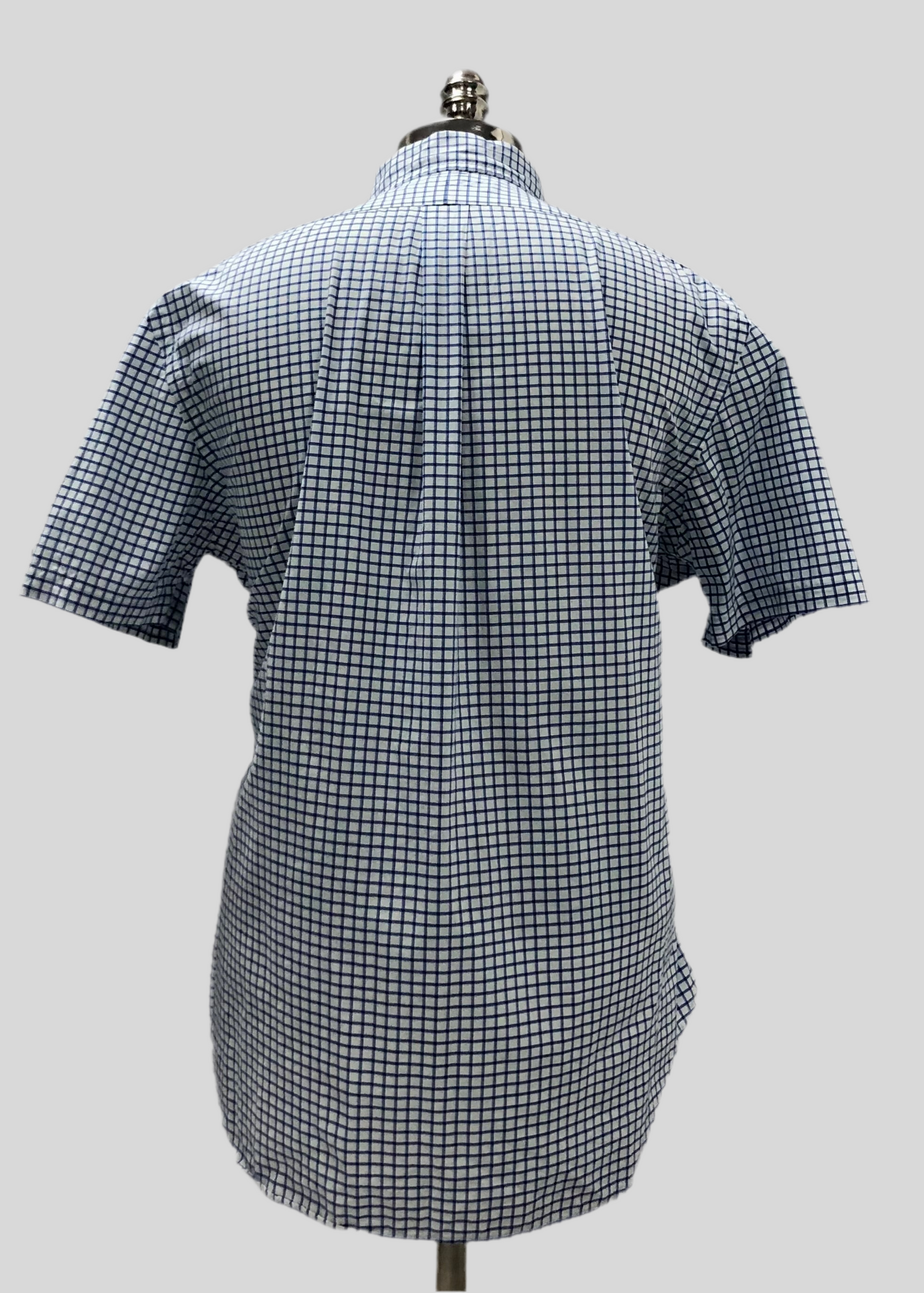 Camisa Polo Ralph Lauren 🏇🏼 Color blanco de cuadros en color azul Talla XL Entalle Regular