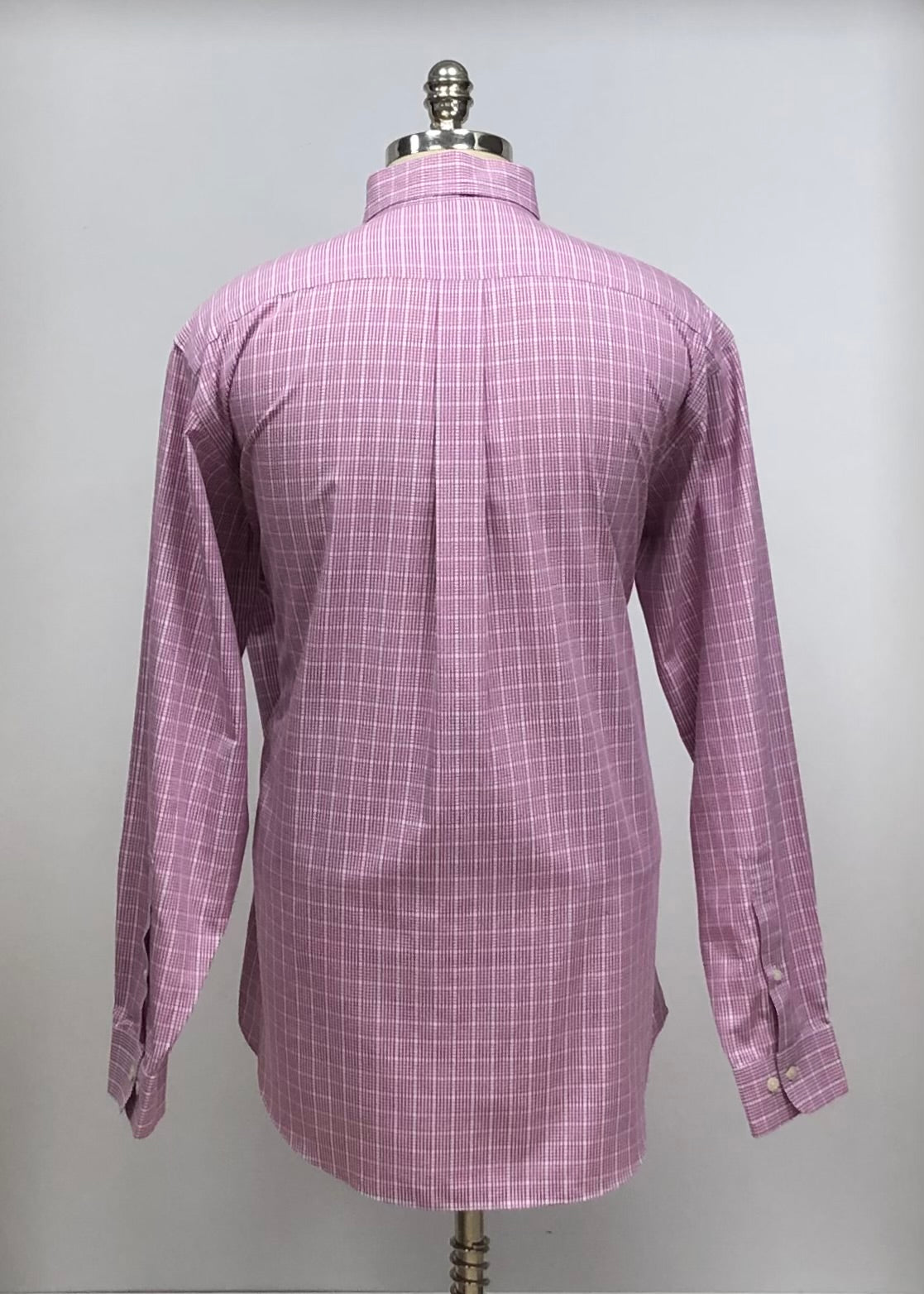 Camisa Brooks Brothers 🐑 con patrón  de cuadros rosado oscuro y blanco Talla XL Entalle Regular