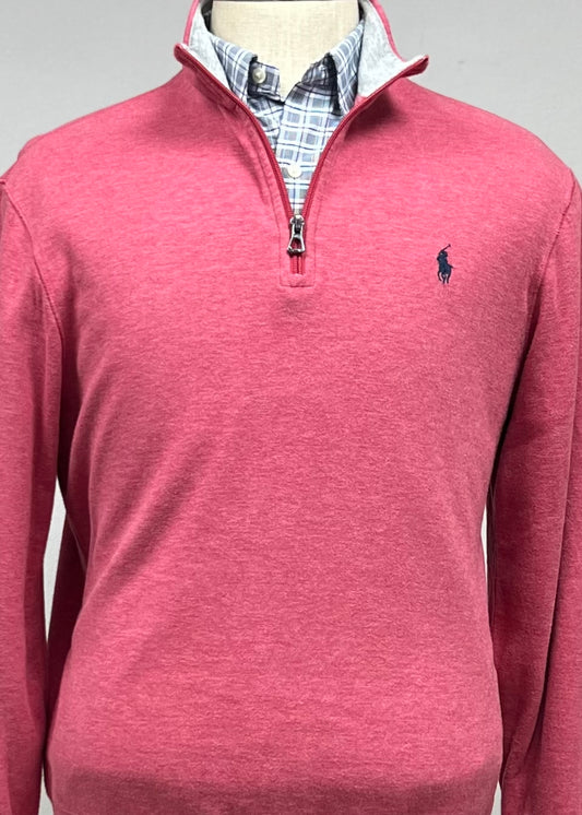 Sueter Jersey Polo Ralph Lauren 🏇🏼 color rosado magenta con logo azul navy Talla M