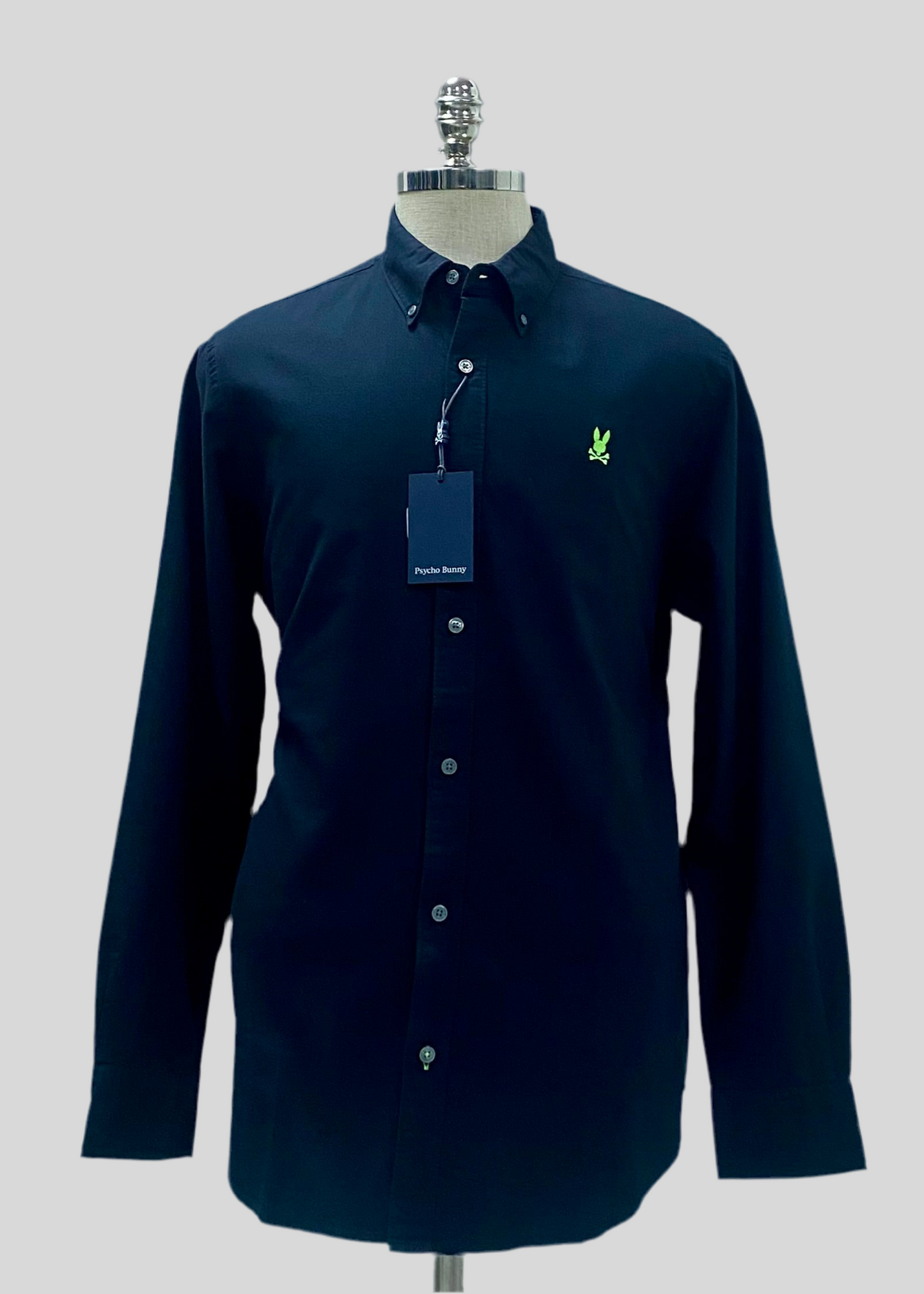 Camisa de botones Psycho Bunny 🐰  Oxford Color negro con logo tradicional Talla L y XL Entalle Regular