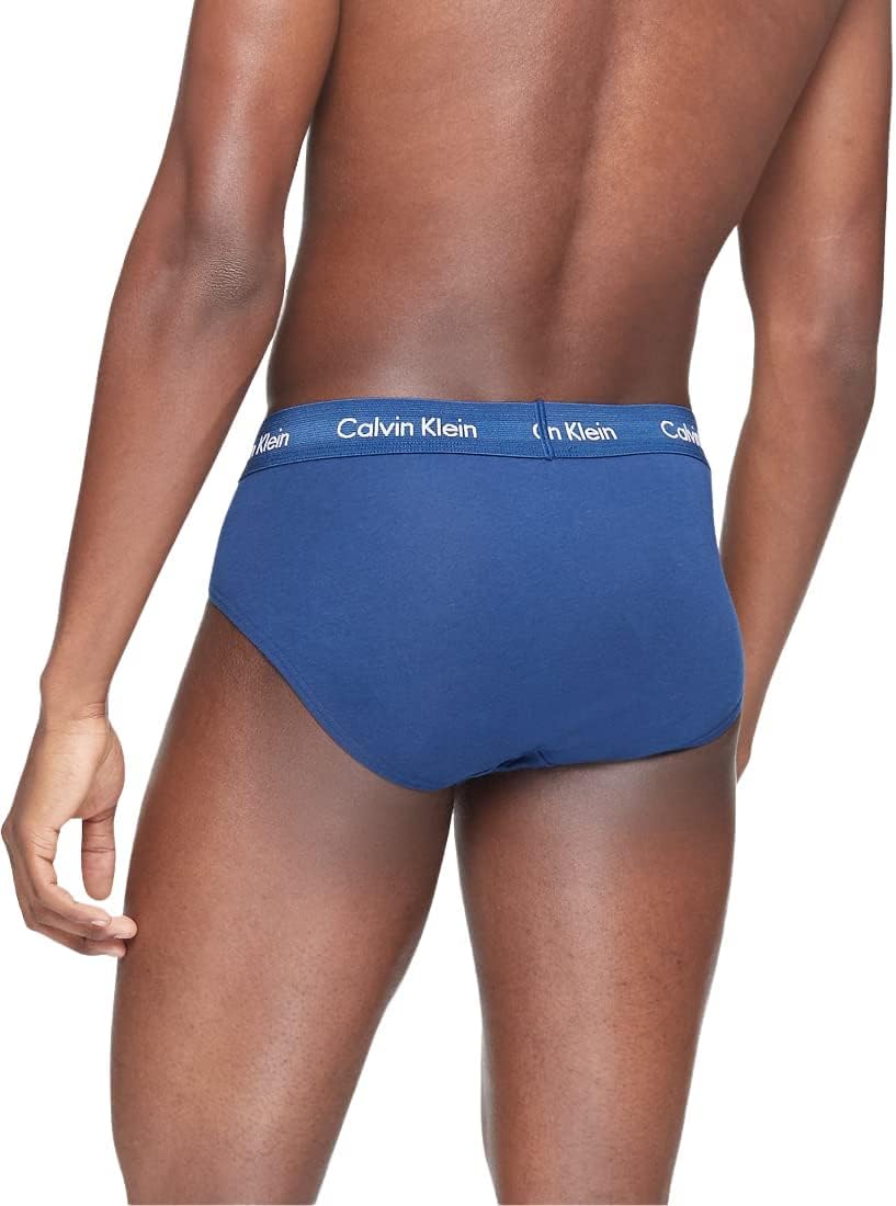 Paquete de 5 Calzoncillos a la cintura Calvin Klein - Tela microfibra stretch en color negro, azul y gris Talla XL