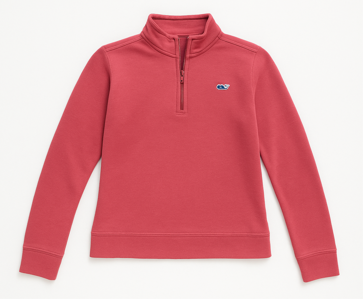 Sueter Jersey de niño o niña Vineyard Vines 🐳 color rosado magenta con logo azul navy Tela algodón Pima Talla L