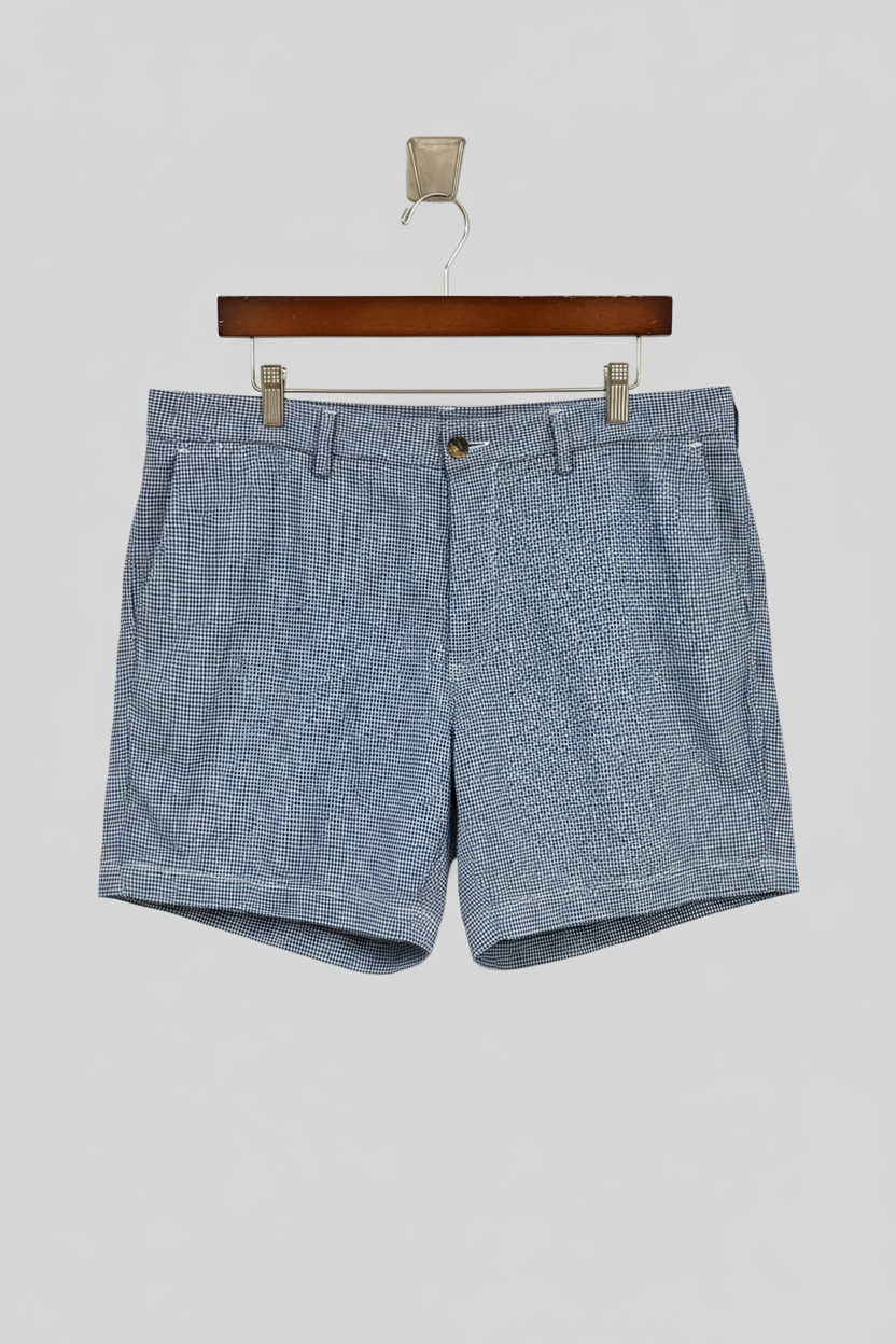 Short Casual Polo Ralph Lauren 🏇🏼 de cuadros finos en color azul y blanco Talla 36