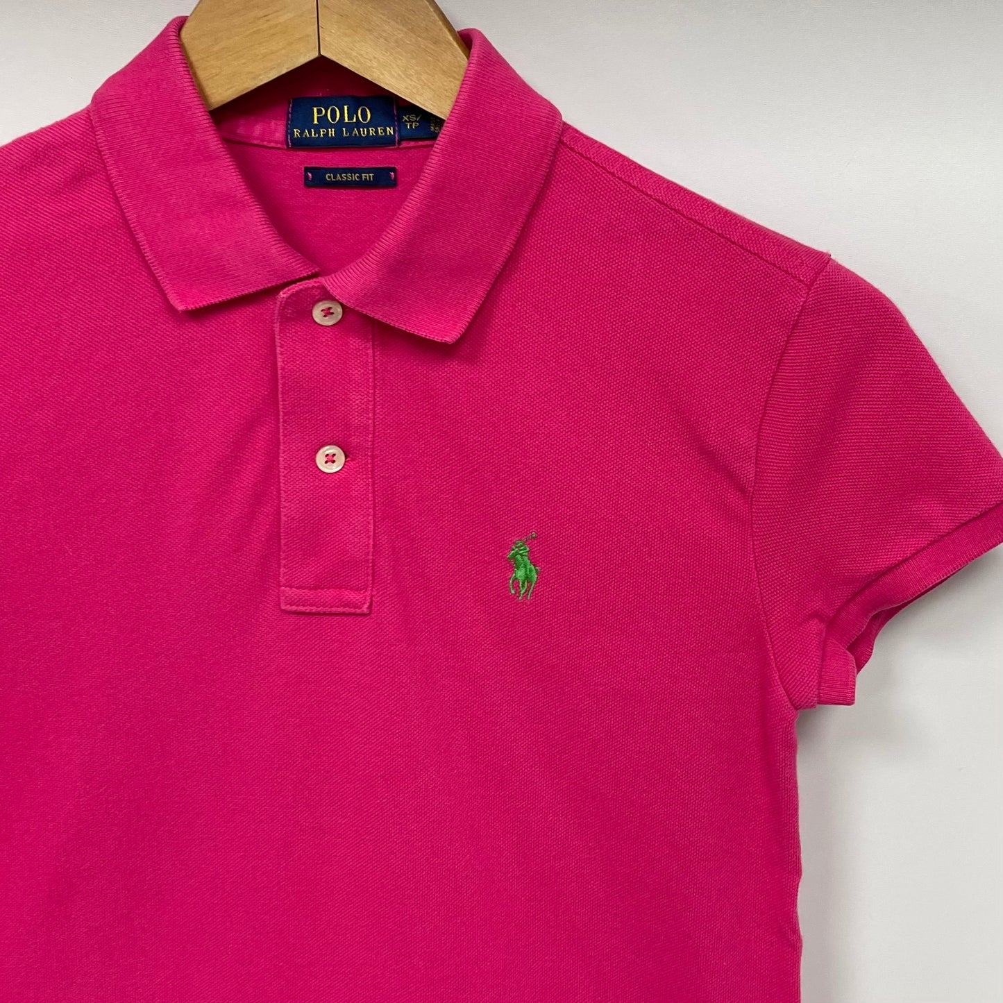 Camiseta de mujer Polo Ralph Lauren 🏇🏼 color rosado intenso Talla XS Entalle Clásico