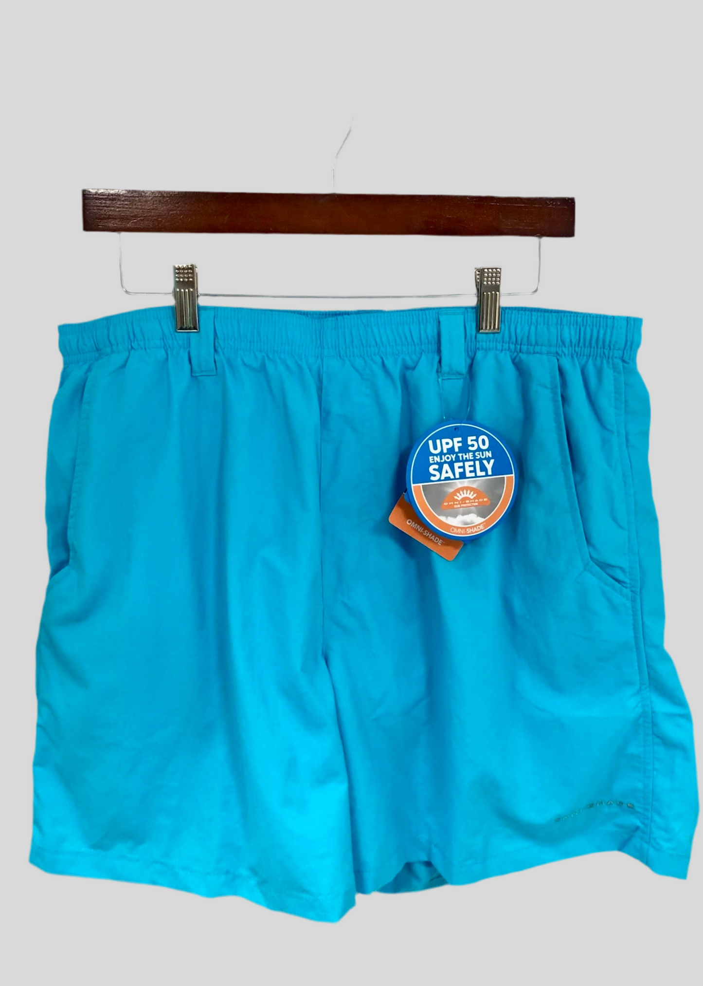 Short de baño Columbia, color turquesa, talla L y XXL