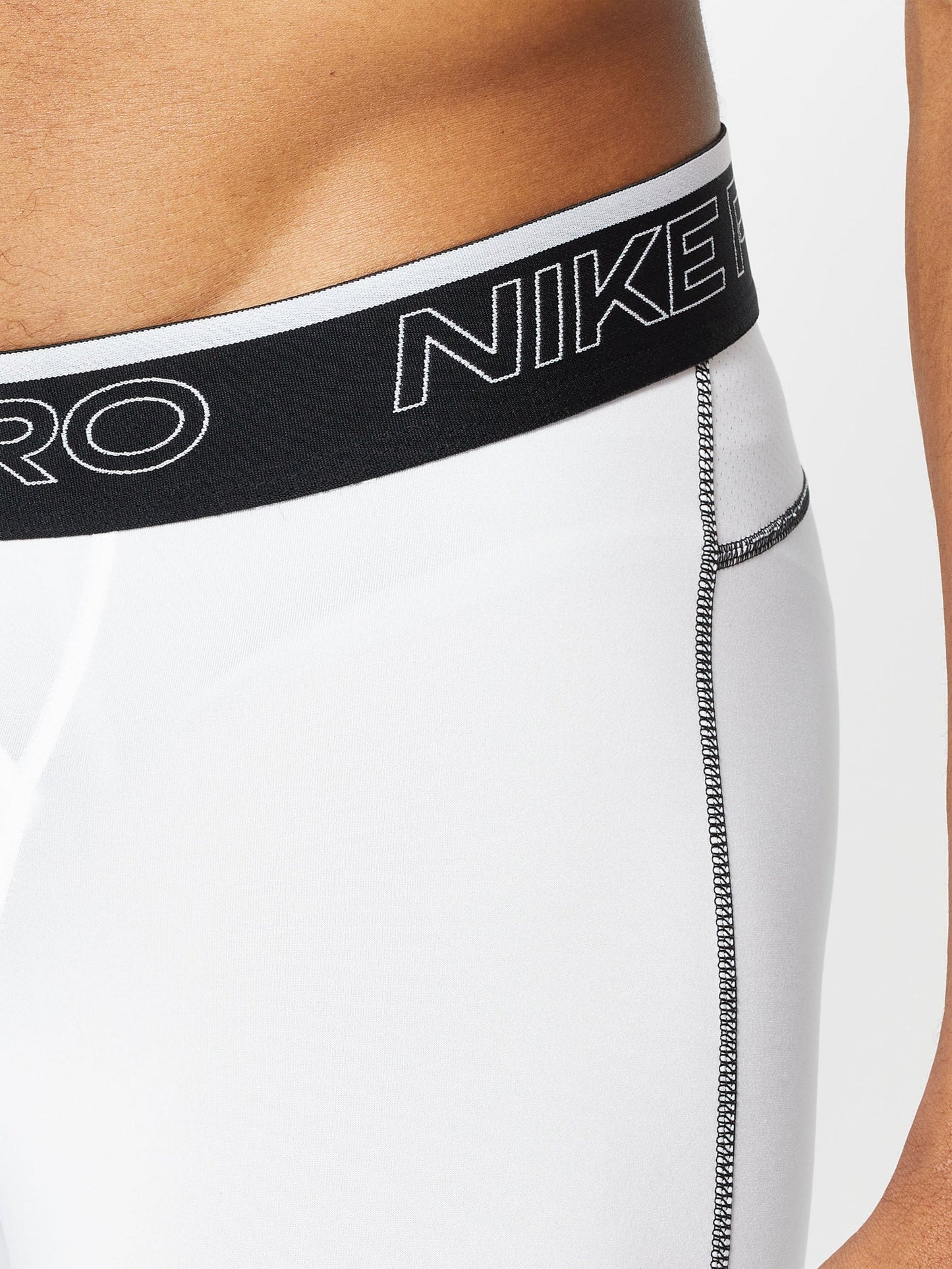 Mallas de entrenamiento Nike ✔️ Pro Dri-FIT para hombre en Color blanco y cintura en negro Talla L, XL y XXL