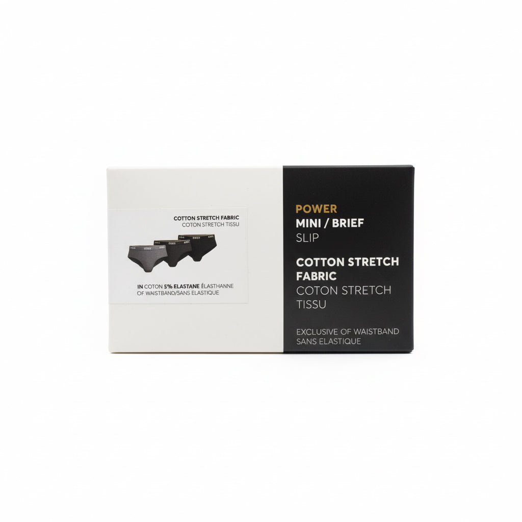 Paquete de 3 Calzoncillos a la cintura Hugo Boss 🇩🇪 - Tela algodon stretch en color negro y gris Talla S