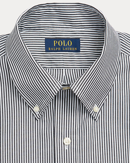 Camisa Polo Ralph Lauren 🏇🏼 color blanco con patron de rayas finas en color negro Talla L Entalle Regular