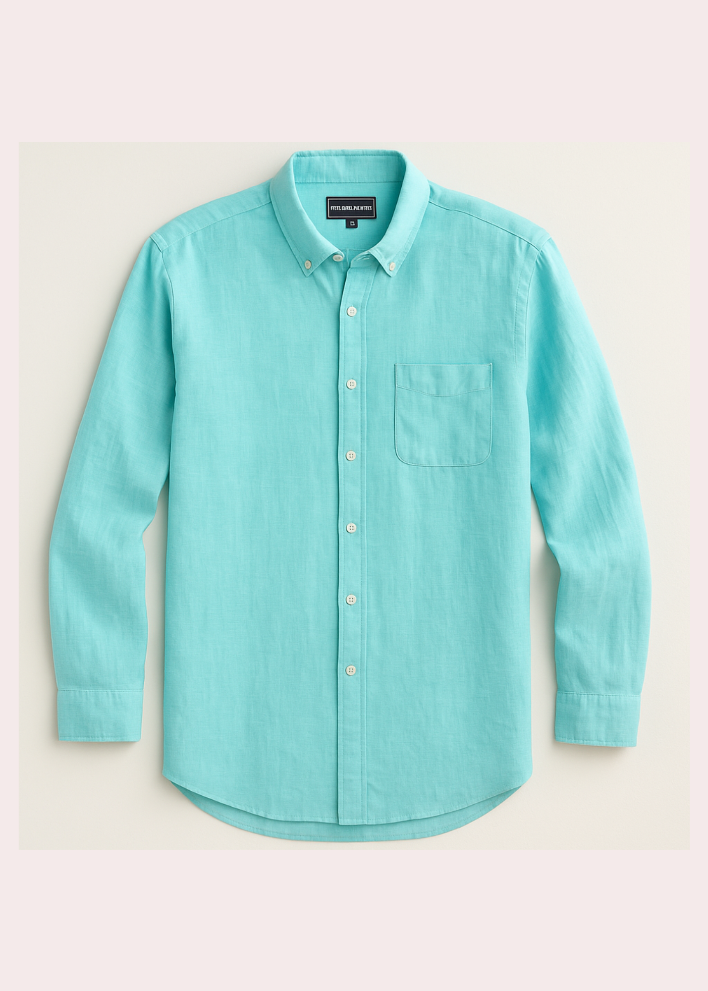Camisa de botones Vineyard Vines 🐳 de lino en color turquesa Talla L Entalle Regular