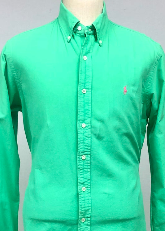 Camisa de botones Polo Ralph Lauren 🏇🏼  en color verde intenso Talla M Entalle Custom Fit