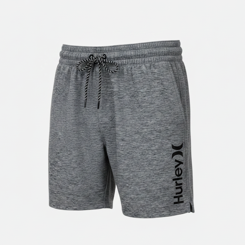 Short de baño Hurley 🏄🏽‍♂️ gris degradado y logo en color negro talla S