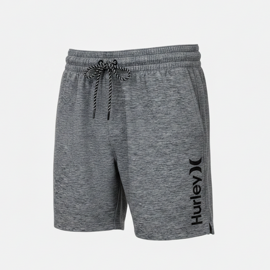 Short de baño Hurley 🏄🏽‍♂️ gris degradado y logo en color negro talla S