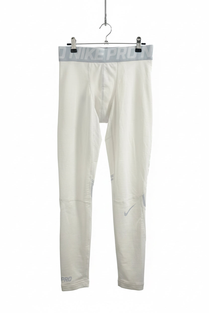 Malla de entrenamiento licra Nike ✔️ Pro Dri-FIT para hombre en Color blanco cintura gris Talla M