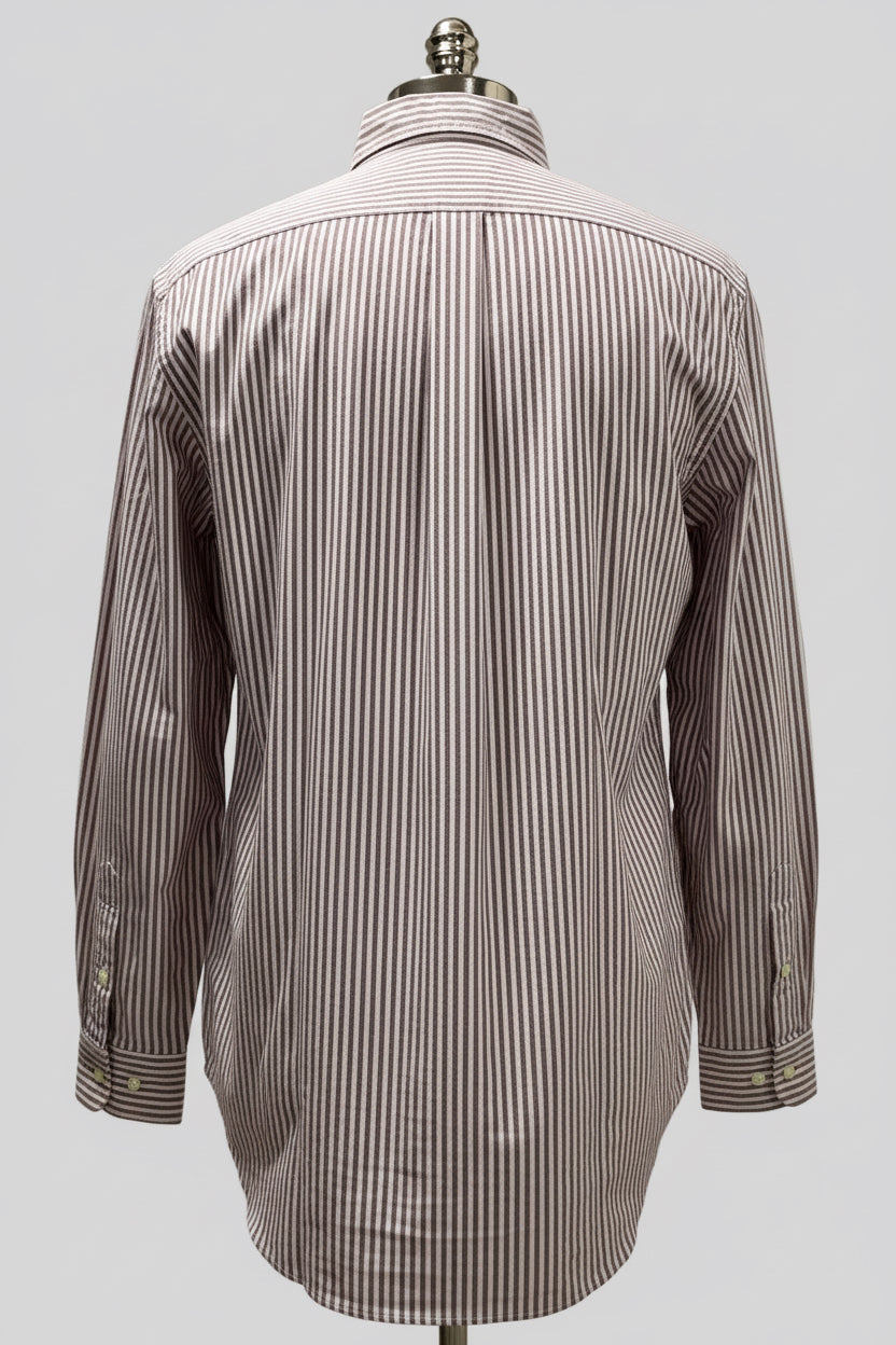 Camisa de botones Polo Ralph Lauren 🏇🏼 Oxford color blanco con rayas en rosado oscuro Talla L Entalle Clásico