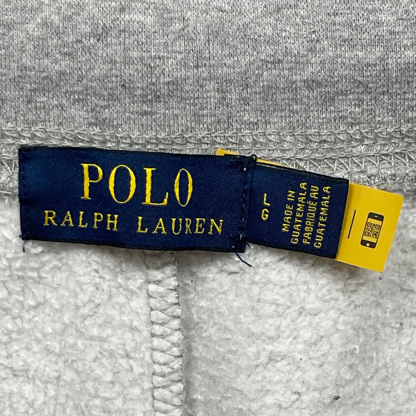 Short Lounge Polo Ralph Lauren 🏇🏼 color gris claro con diseño de Rugby Polo Bear Talla L