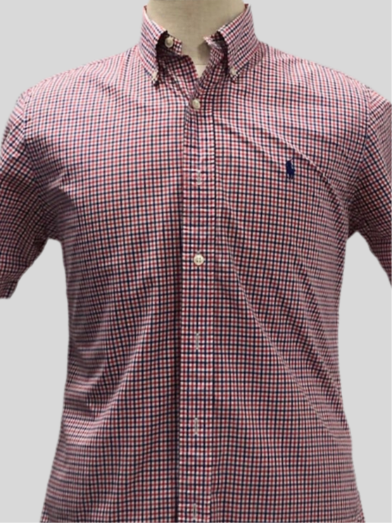 Camisa Polo Ralph Lauren 🏇🏼 de cuadros gingham rojo, azul y blanco Talla S Entalle Regular