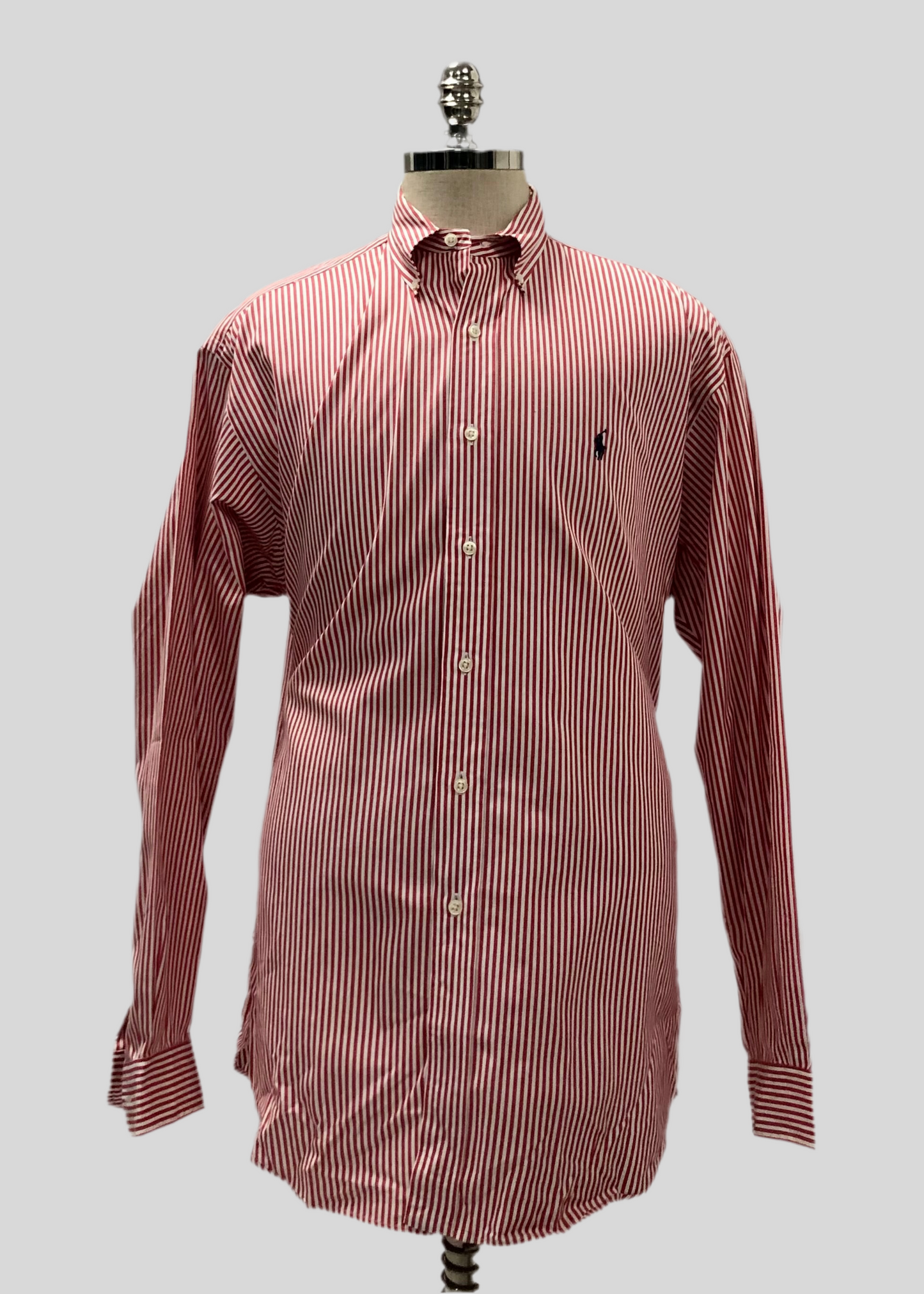 Camisa de botones Polo Ralph Lauren 🏇🏼 con rayas en color rojo y blanco Talla XL Entalle Regular