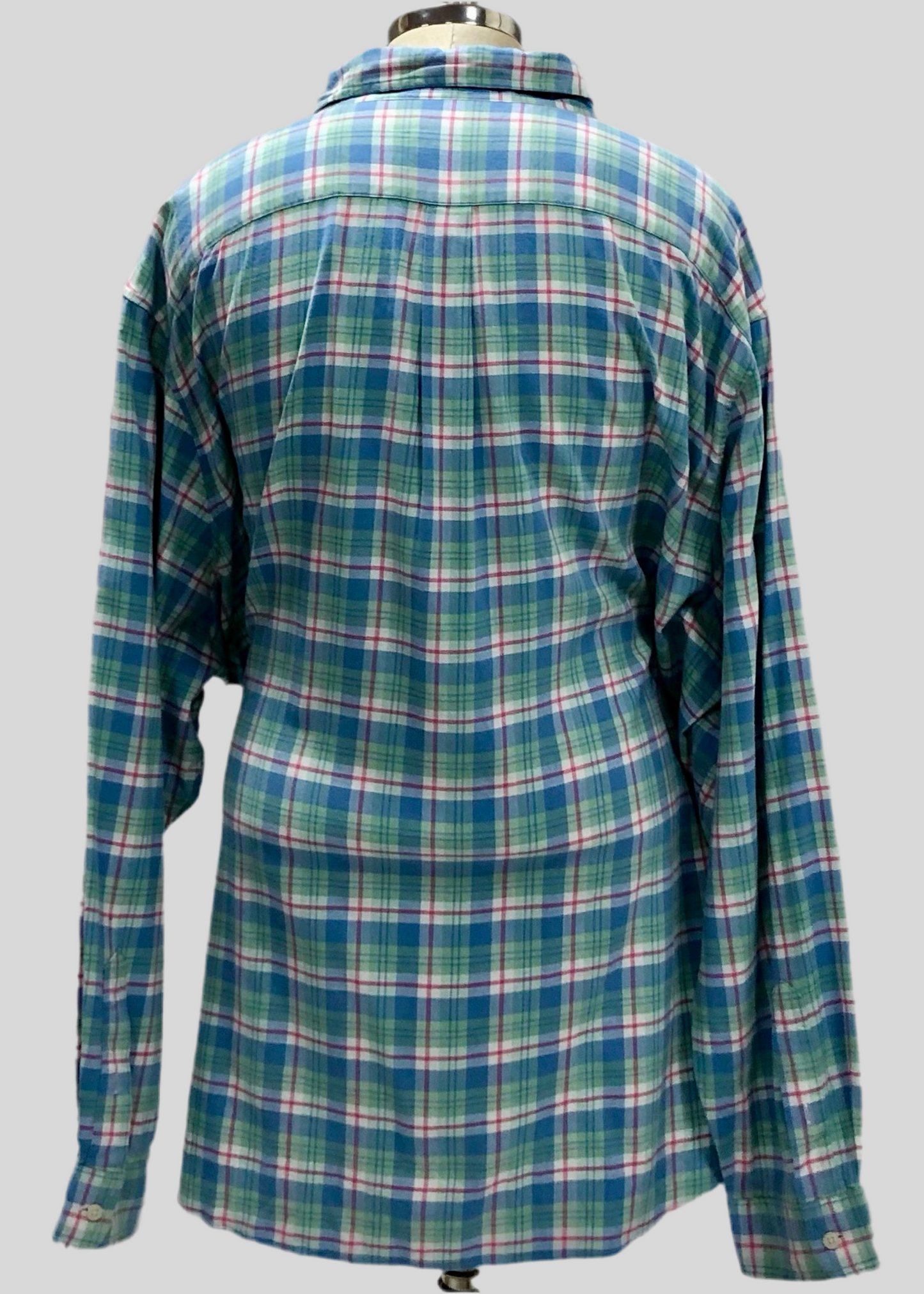 Camisa de botones Vineyard Vines 🐳 con patrón de cuadros en color verde, azul y blanco Talla 4XL Entalle Clásico