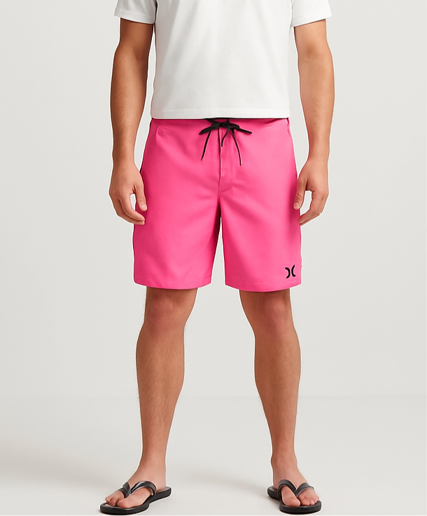 Traje de baño Hurley 🏄🏽‍♂️ color rosado y logo en color negro Talla Medium (31)
